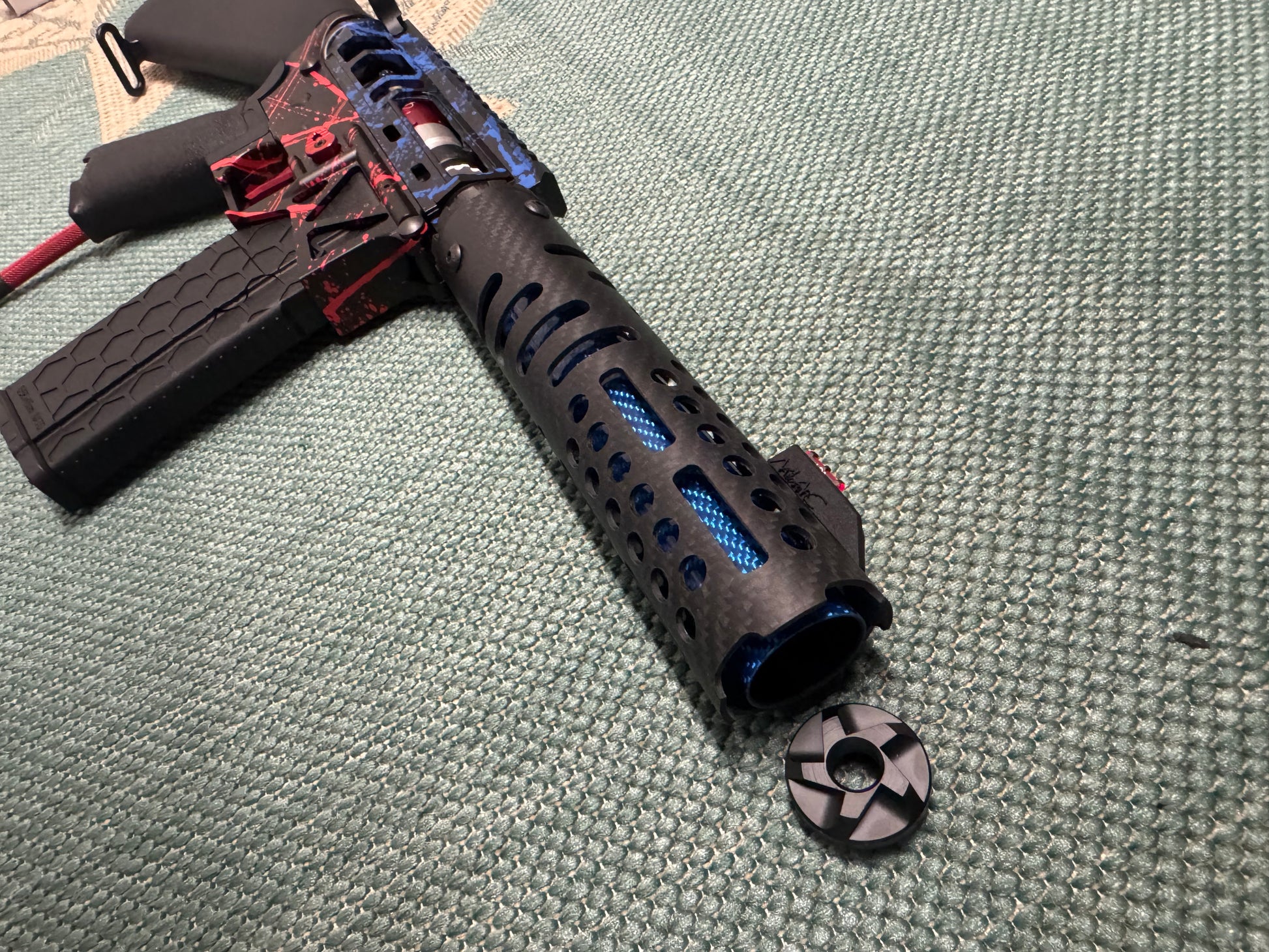 KA Tech MAC Polarstars F2 AR8 HPA M4 Stuby Type 3 Skeletonized Cerakote Splatter