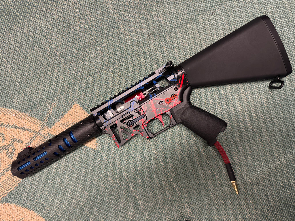 KA Tech MAC Polarstars F2 AR8 HPA M4 Stuby Type 3 Skeletonized Cerakote Splatter