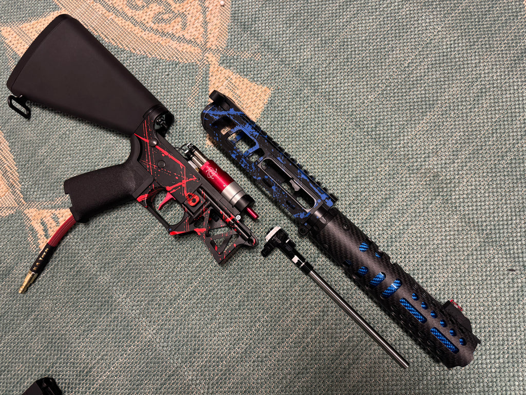 KA Tech MAC Polarstars F2 AR8 HPA M4 Stuby Type 3 Skeletonized Cerakote Splatter