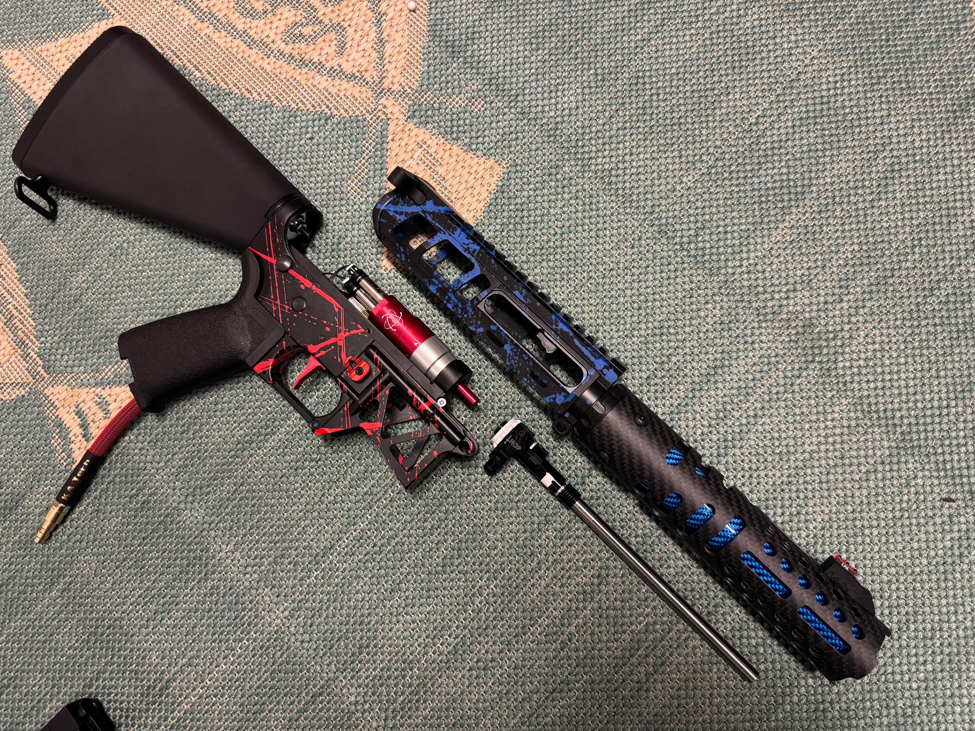 KA Tech MAC Polarstars F2 AR8 HPA M4 Stuby Type 3 Skeletonized Cerakote Splatter