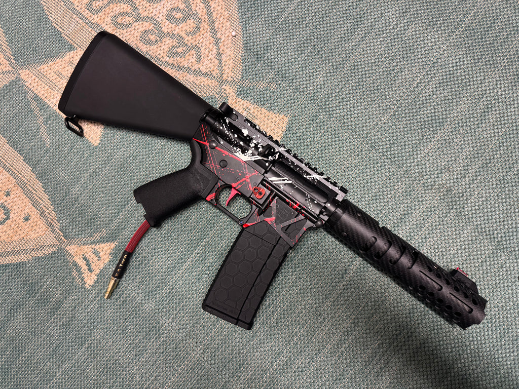 KA Tech MAC Polarstars F2 AR8 HPA M4 Stuby Type 3 Skeletonized Cerakote Splatter