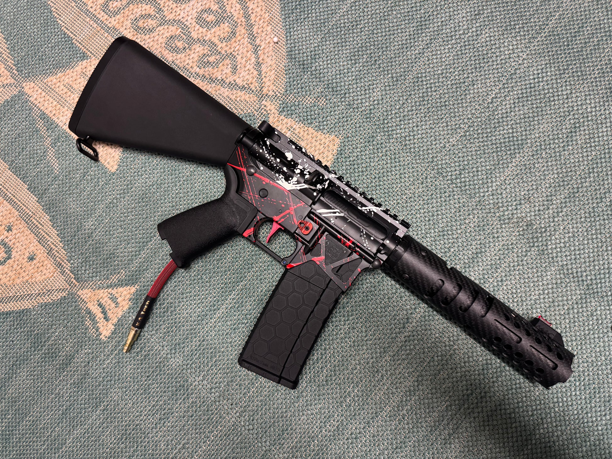 KA Tech MAC Polarstars F2 AR8 HPA M4 Stuby Type 3 Skeletonized Cerakote Splatter