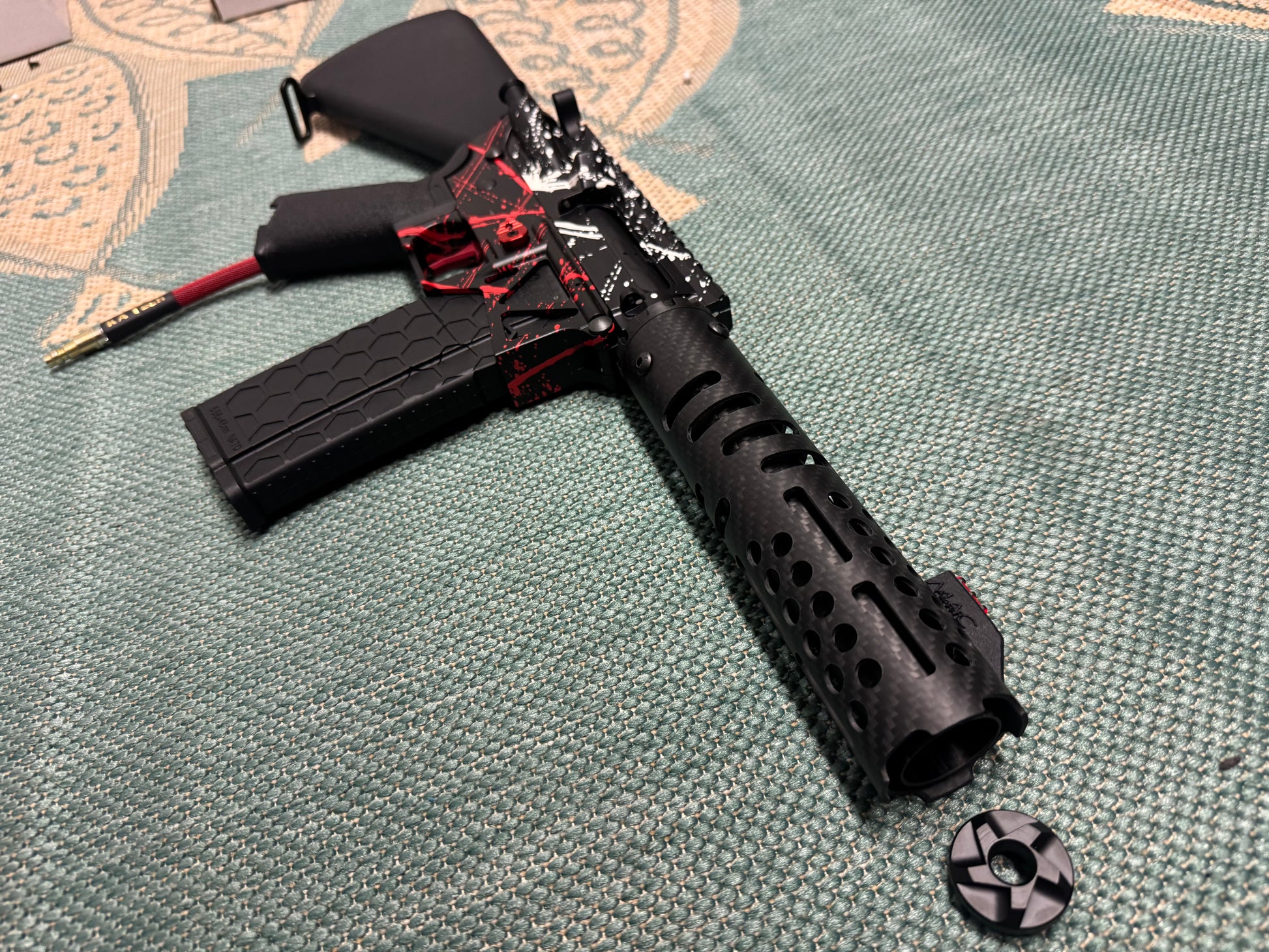 KA Tech MAC Polarstars F2 AR8 HPA M4 Stuby Type 3 Skeletonized Cerakote Splatter