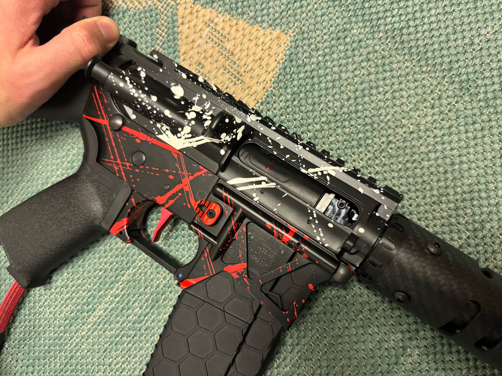 KA Tech MAC Polarstars F2 AR8 HPA M4 Stuby Type 3 Skeletonized Cerakote Splatter