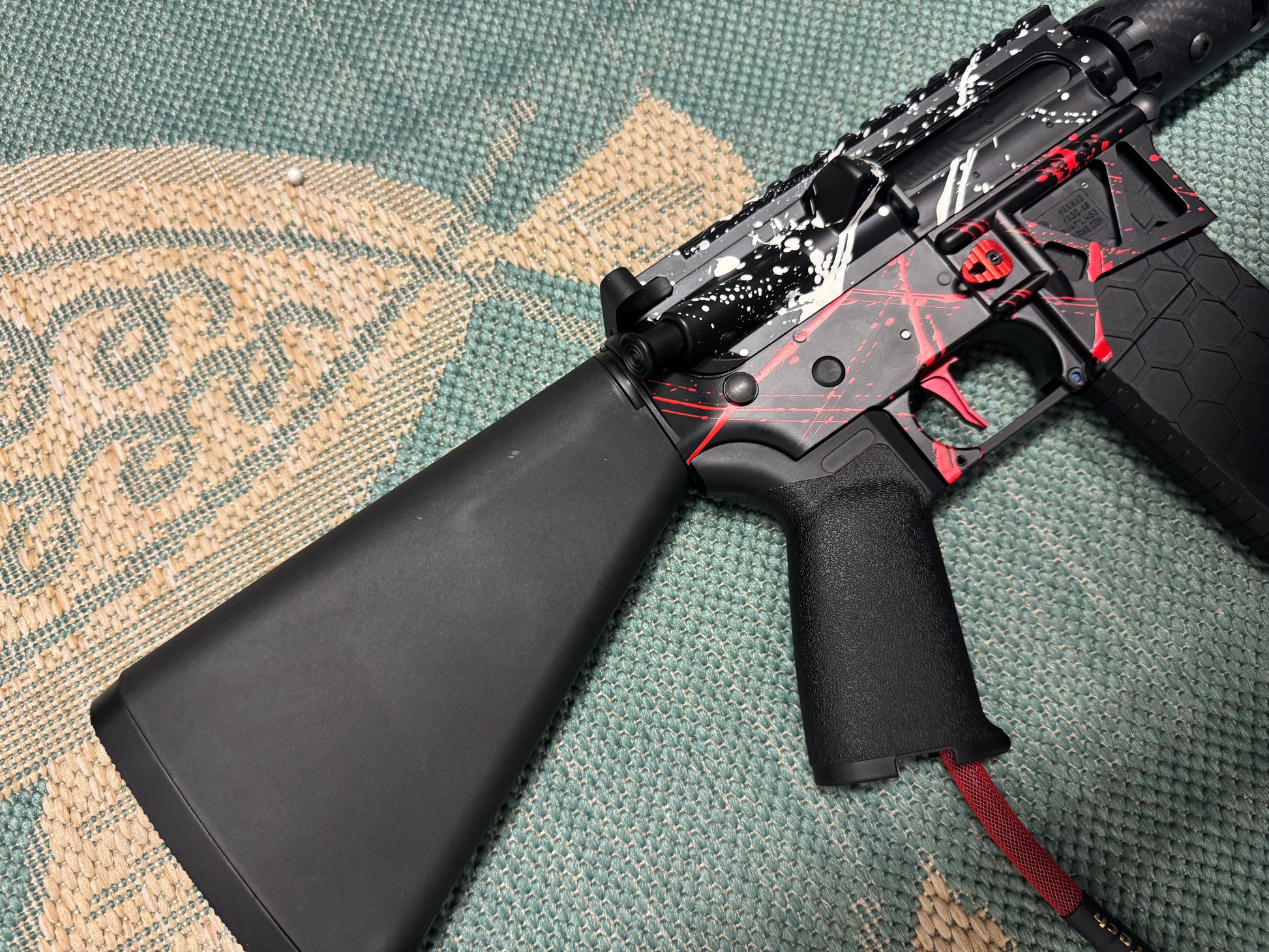 KA Tech MAC Polarstars F2 AR8 HPA M4 Stuby Type 3 Skeletonized Cerakote Splatter
