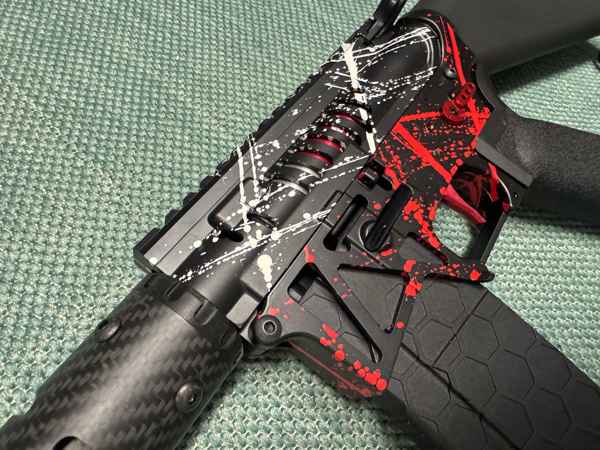 KA Tech MAC Polarstars F2 AR8 HPA M4 Stuby Type 3 Skeletonized Cerakote Splatter