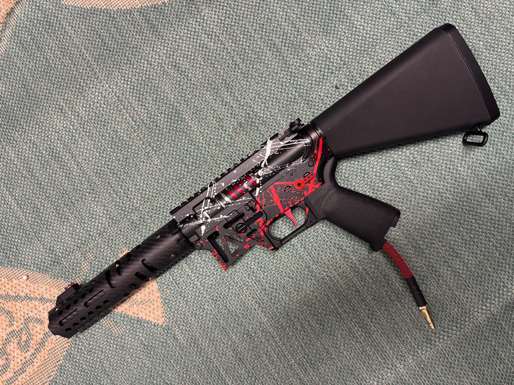 KA Tech MAC Polarstars F2 AR8 HPA M4 Stuby Type 3 Skeletonized Cerakote Splatter