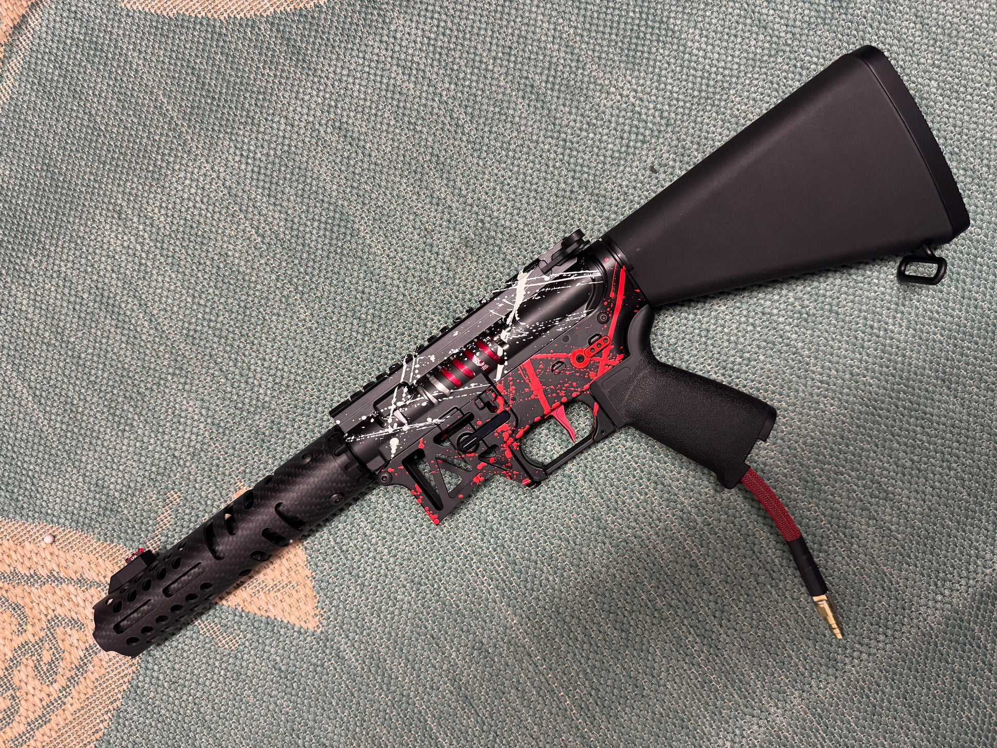 KA Tech MAC Polarstars F2 AR8 HPA M4 Stuby Type 3 Skeletonized Cerakote Splatter