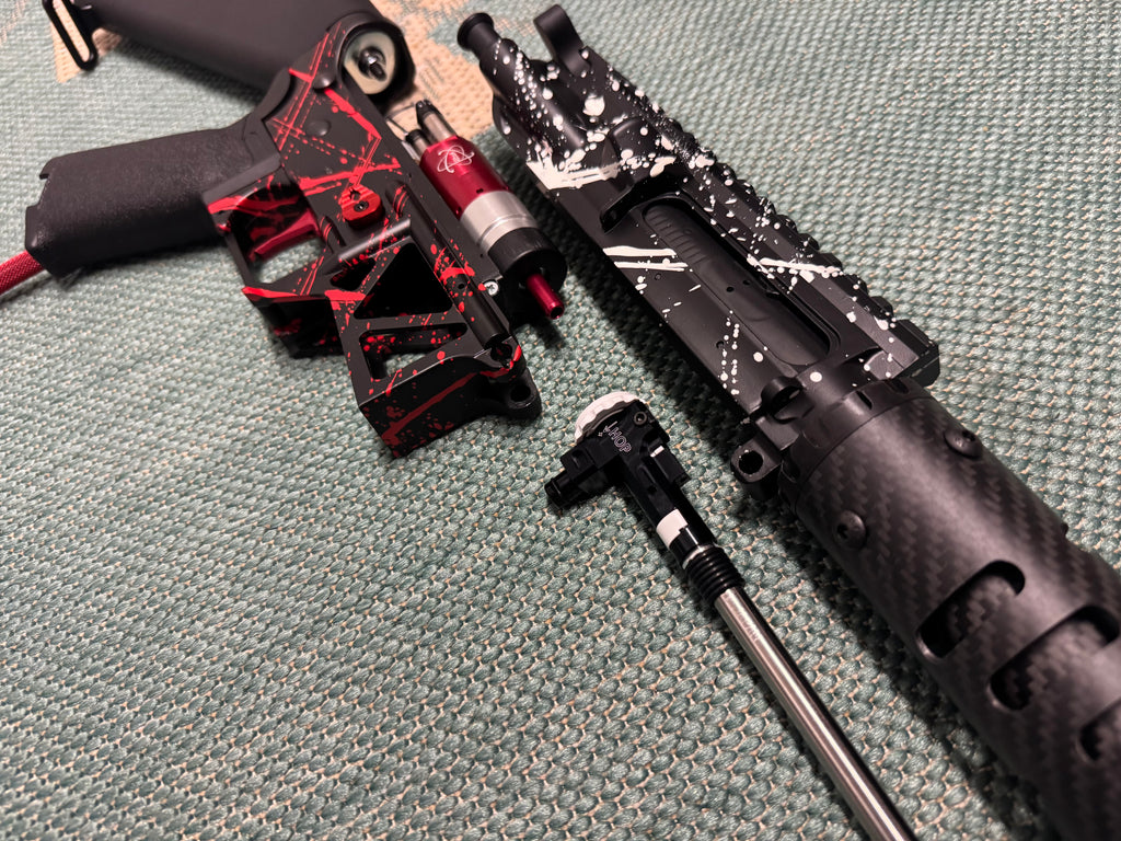 KA Tech MAC Polarstars F2 AR8 HPA M4 Stuby Type 3 Skeletonized Cerakote Splatter