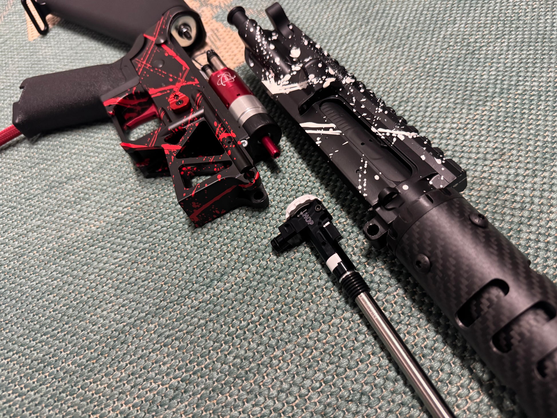 KA Tech MAC Polarstars F2 AR8 HPA M4 Stuby Type 3 Skeletonized Cerakote Splatter
