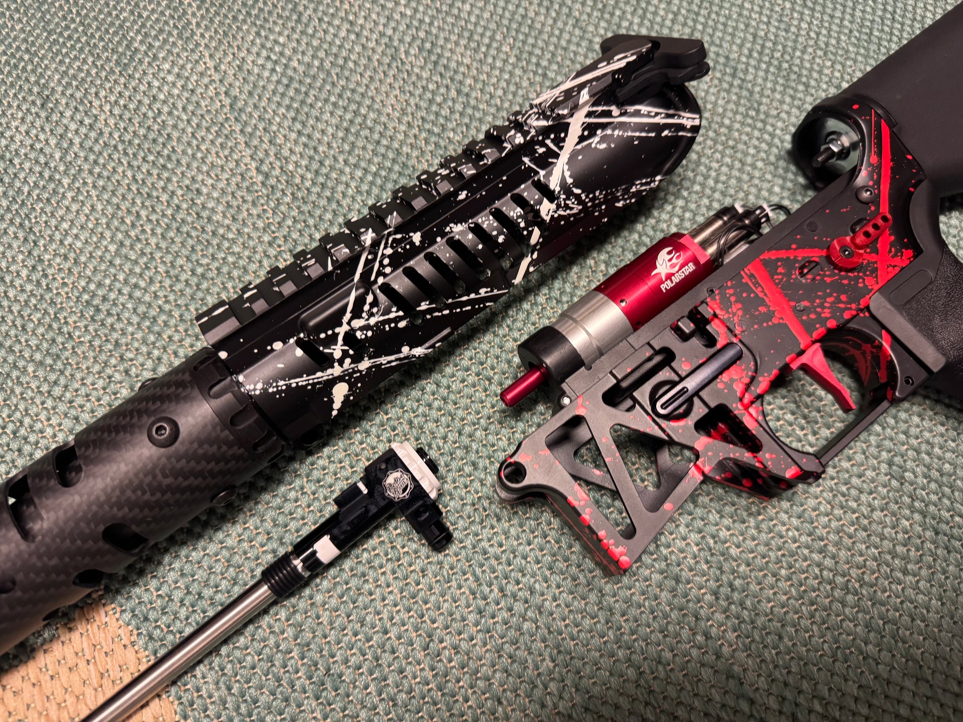 KA Tech MAC Polarstars F2 AR8 HPA M4 Stuby Type 3 Skeletonized Cerakote Splatter