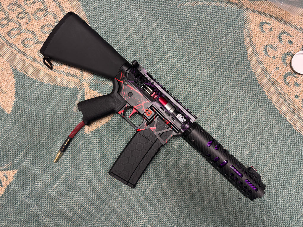 KA Tech MAC Polarstars F2 AR8 HPA M4 Stuby Type 3 Skeletonized Cerakote Splatter