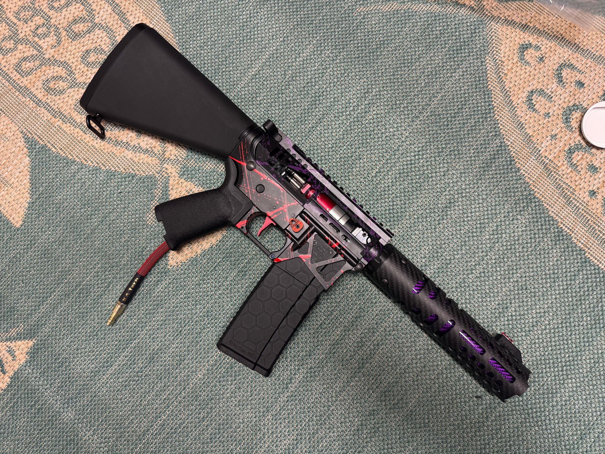 KA Tech MAC Polarstars F2 AR8 HPA M4 Stuby Type 3 Skeletonized Cerakote Splatter
