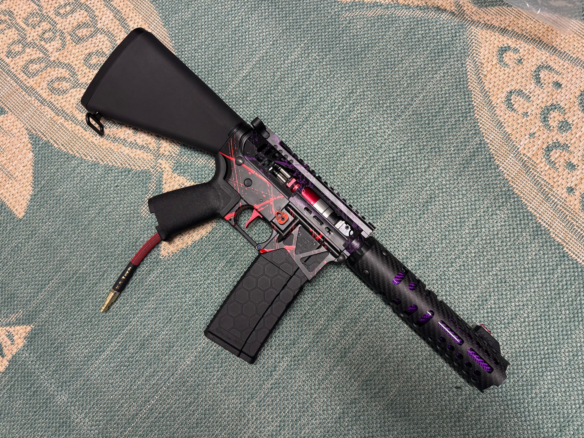 KA Tech MAC Polarstars F2 AR8 HPA M4 Stuby Type 3 Skeletonized Cerakote Splatter