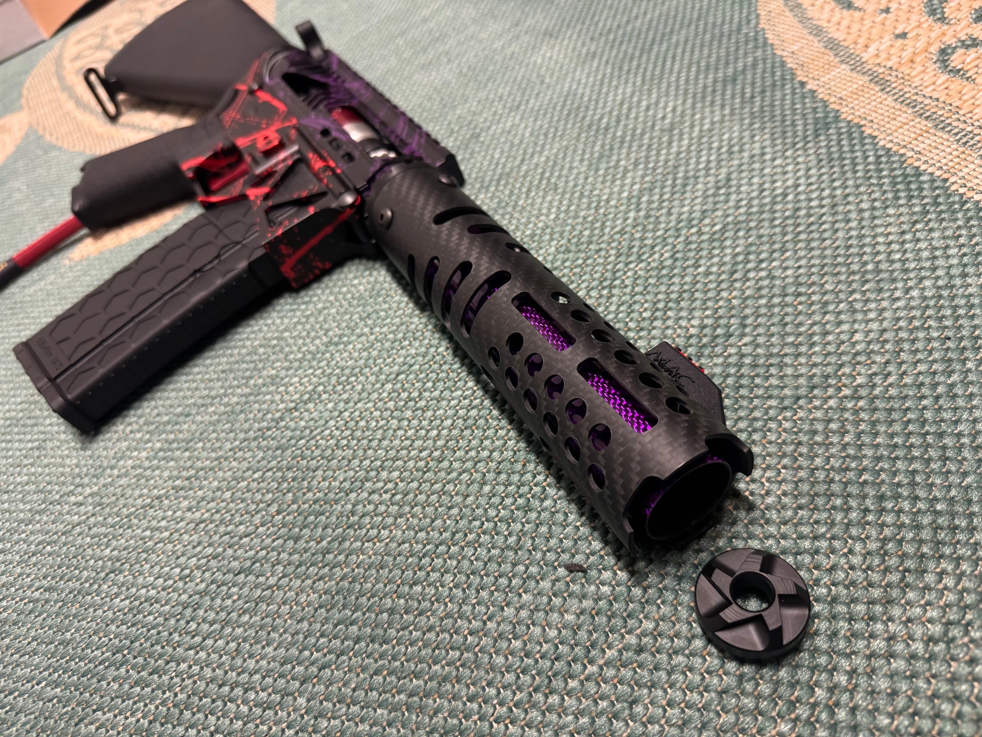 KA Tech MAC Polarstars F2 AR8 HPA M4 Stuby Type 3 Skeletonized Cerakote Splatter