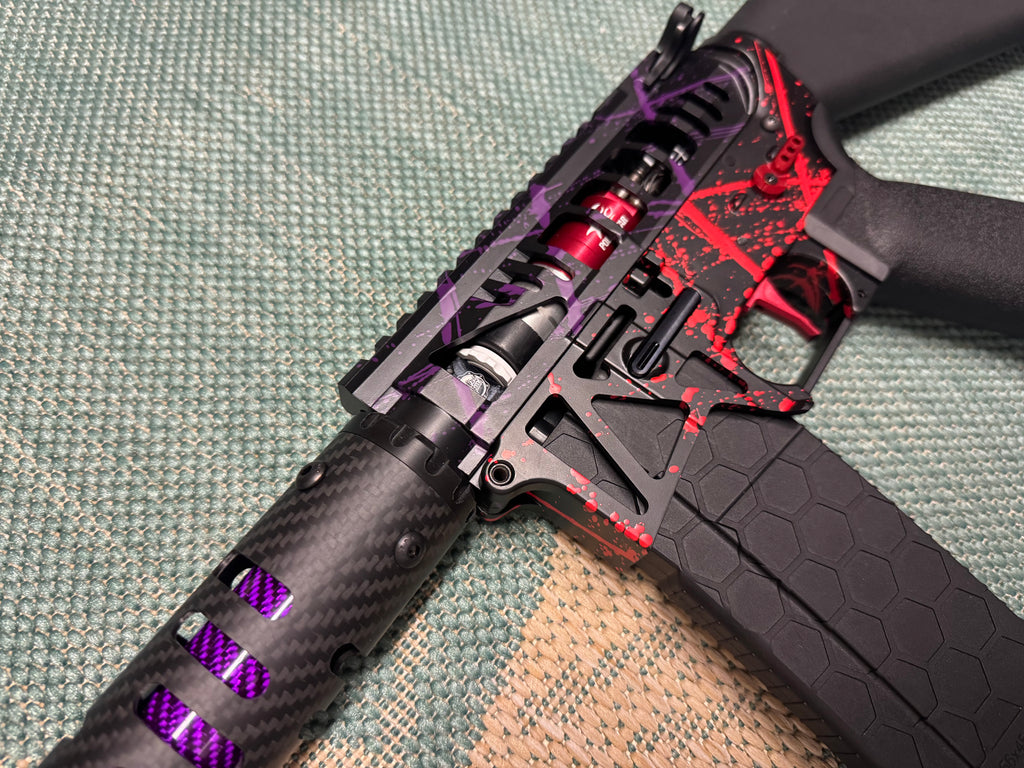 KA Tech MAC Polarstars F2 AR8 HPA M4 Stuby Type 3 Skeletonized Cerakote Splatter