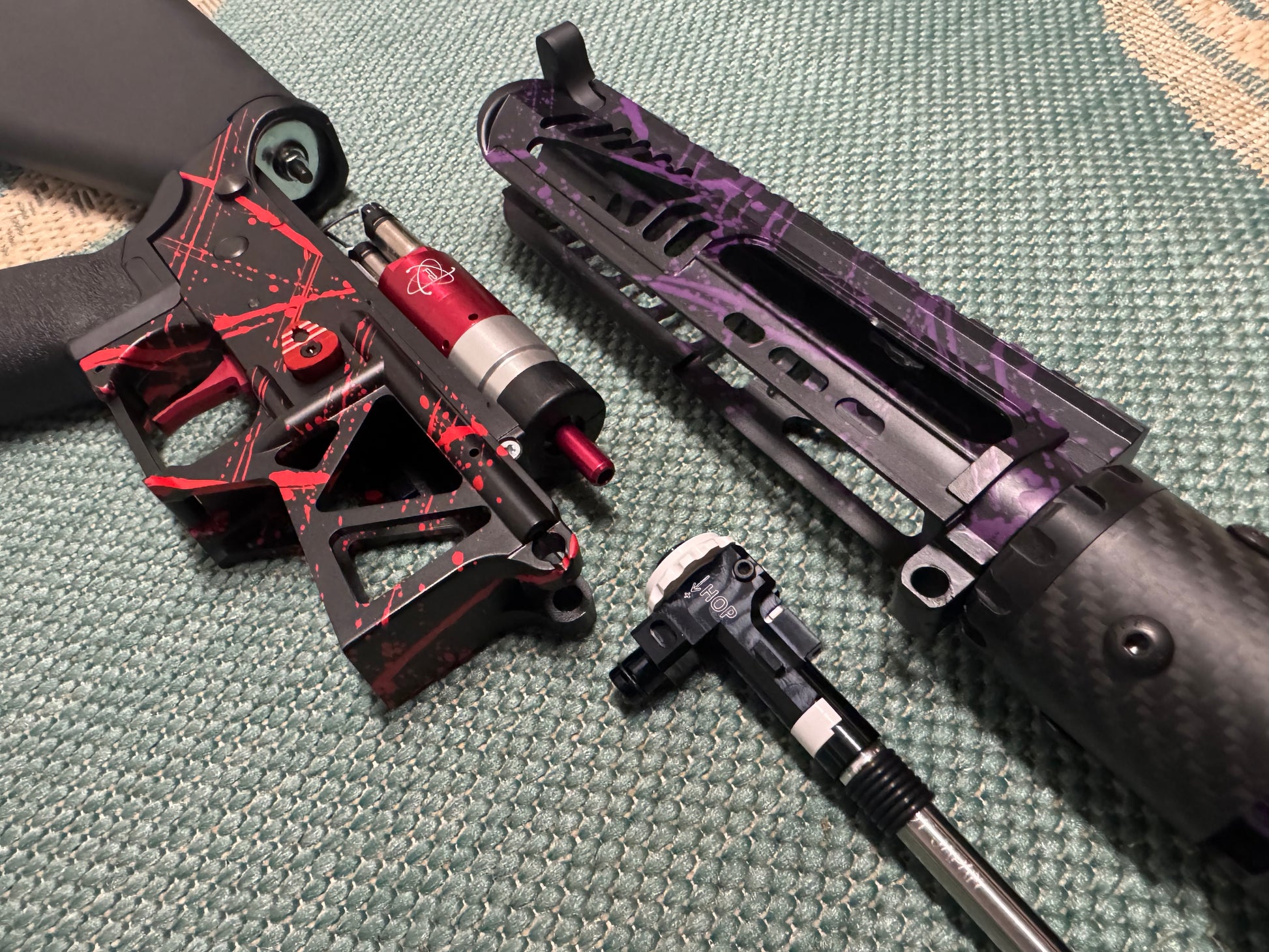 KA Tech MAC Polarstars F2 AR8 HPA M4 Stuby Type 3 Skeletonized Cerakote Splatter