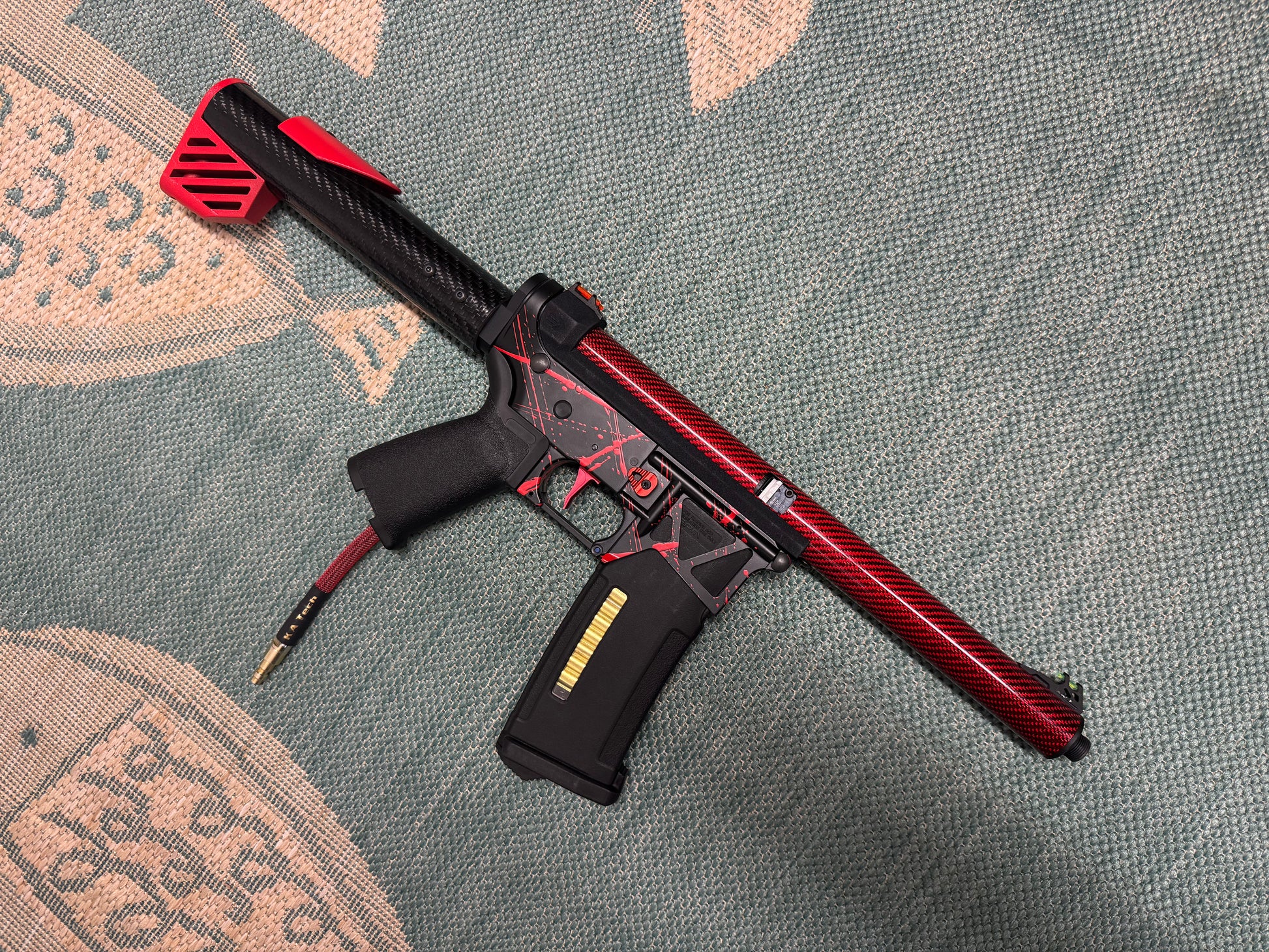 KA Tech MAC Polarstars F2 AR8 HPA M4 Carbon Type 3 Skeletonized Cerakote Splatter