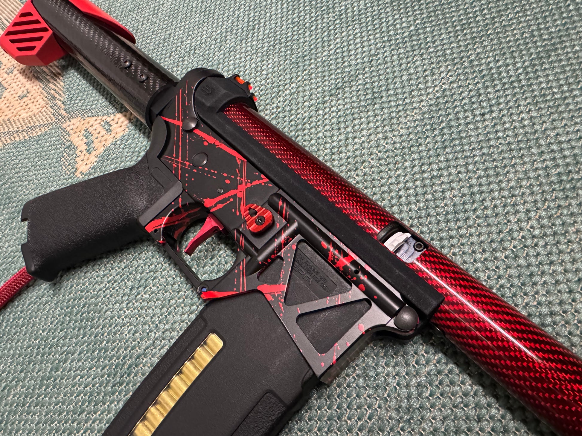 KA Tech MAC Polarstars F2 AR8 HPA M4 Carbon Type 3 Skeletonized Cerakote Splatter