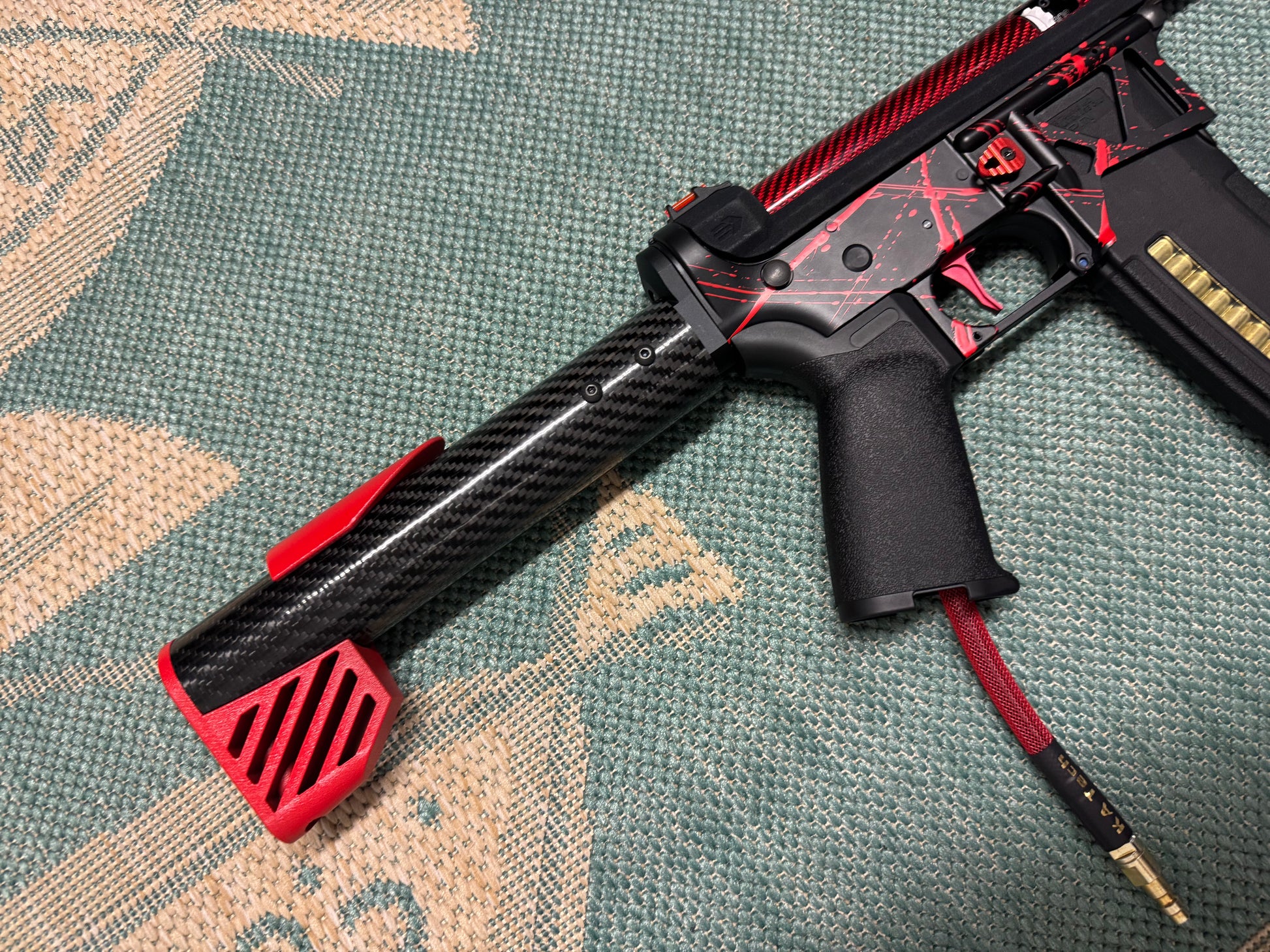 KA Tech MAC Polarstars F2 AR8 HPA M4 Carbon Type 3 Skeletonized Cerakote Splatter