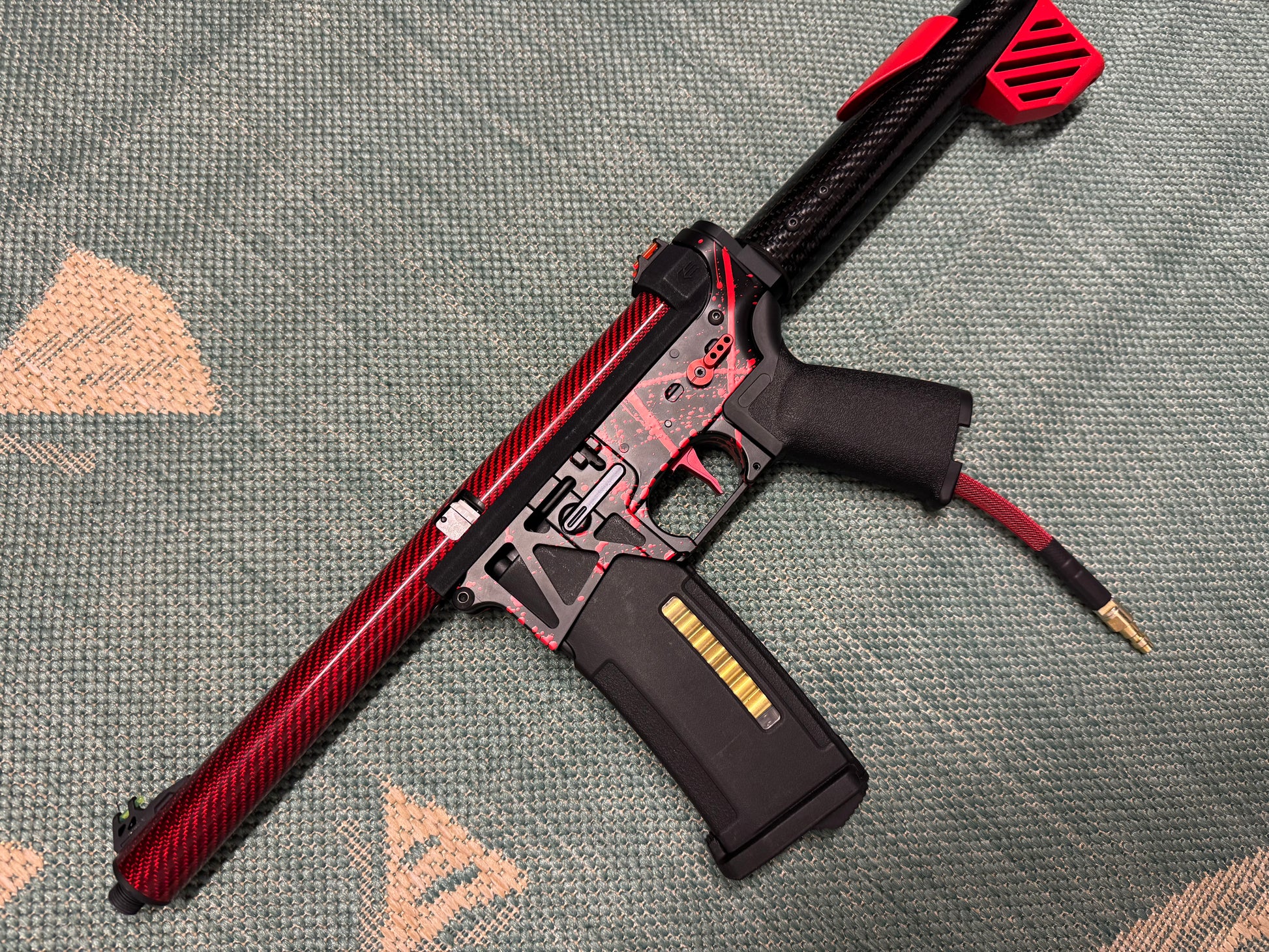 KA Tech MAC Polarstars F2 AR8 HPA M4 Carbon Type 3 Skeletonized Cerakote Splatter