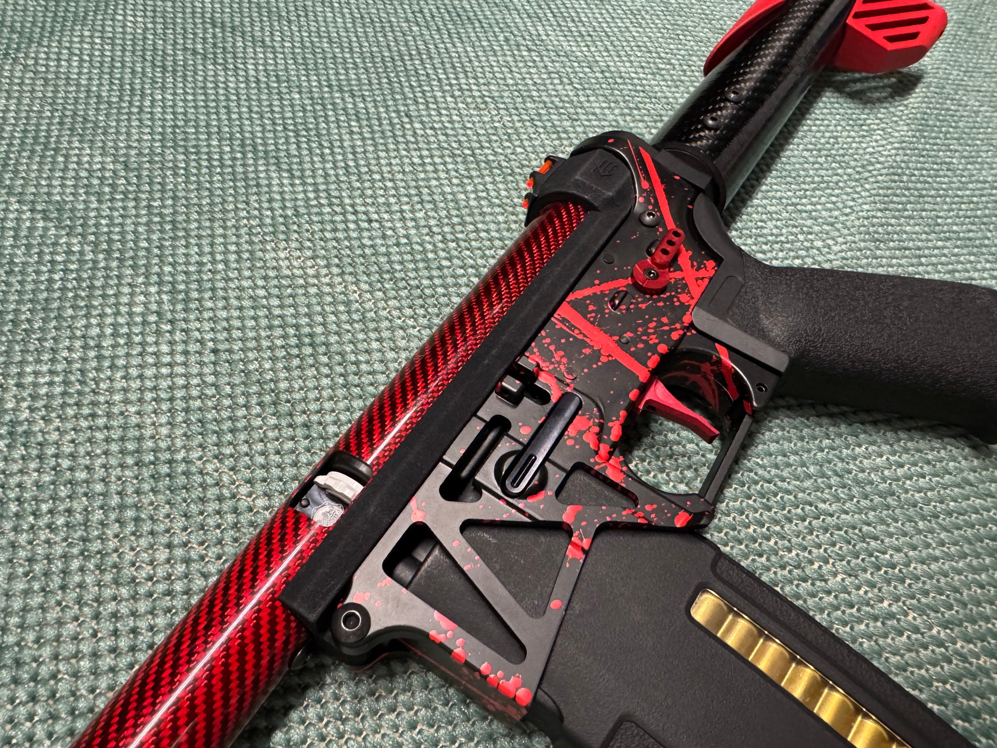 KA Tech MAC Polarstars F2 AR8 HPA M4 Carbon Type 3 Skeletonized Cerakote Splatter