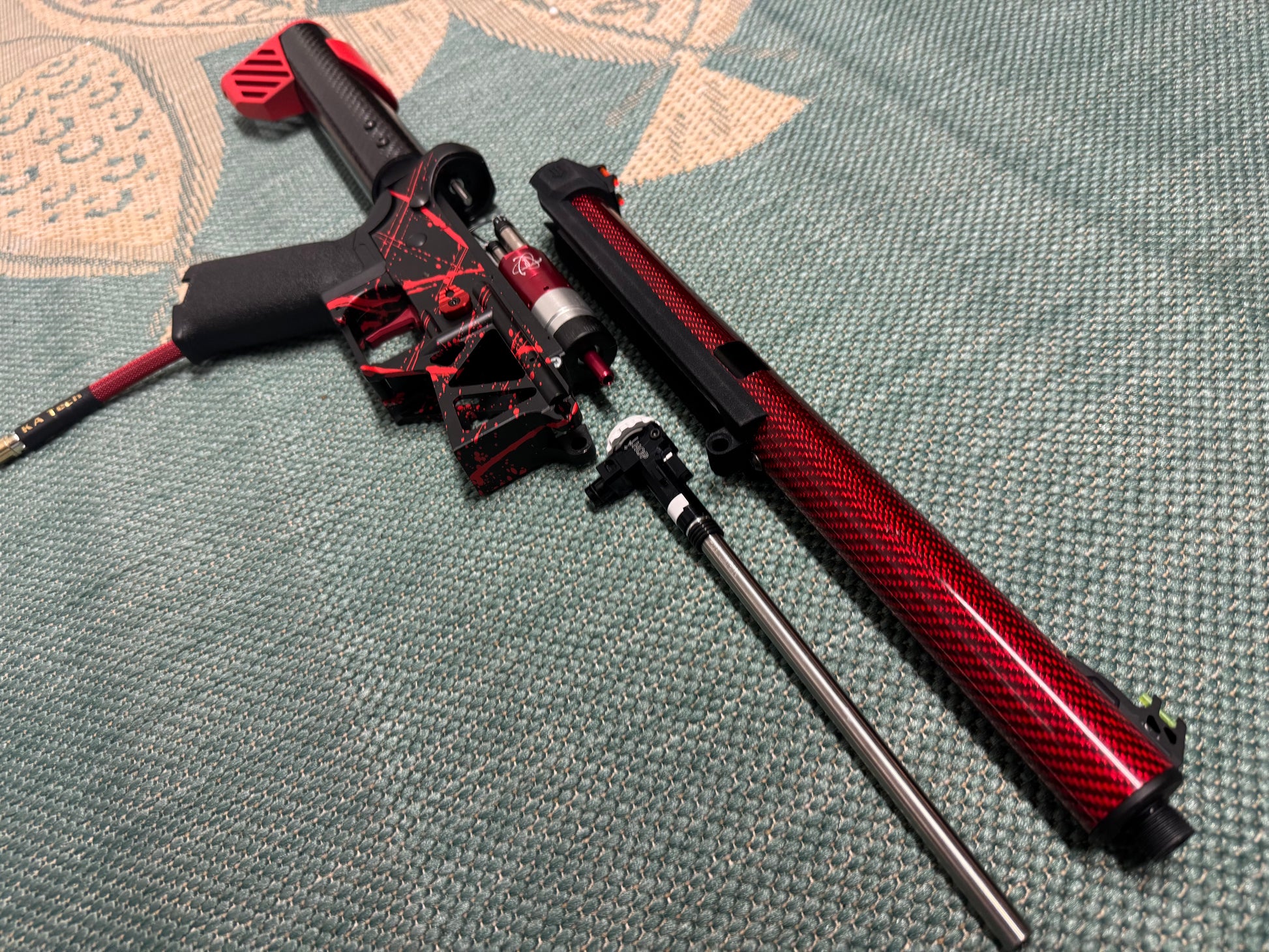 KA Tech MAC Polarstars F2 AR8 HPA M4 Carbon Type 3 Skeletonized Cerakote Splatter