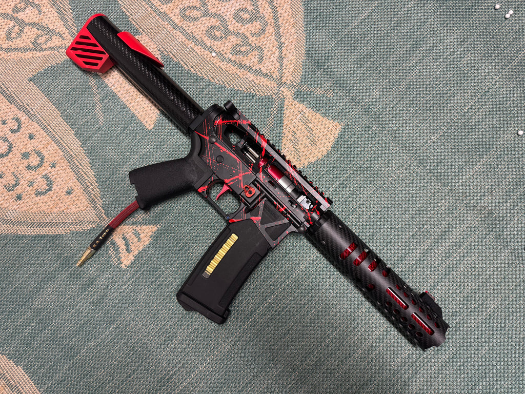 KA Tech MAC Polarstars F2 AR8 HPA M4 Carbon Type 3 Skeletonized Cerakote Splatter