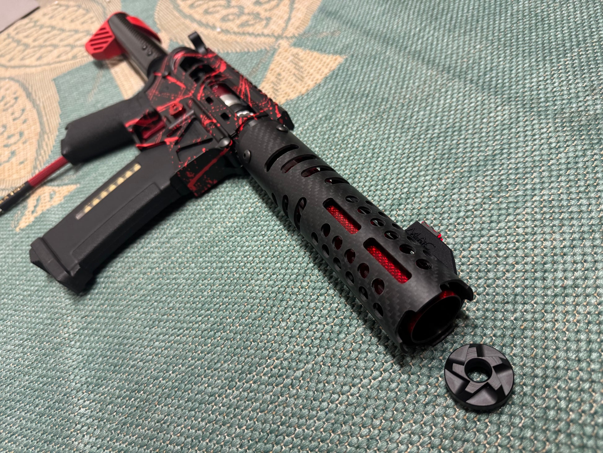 KA Tech MAC Polarstars F2 AR8 HPA M4 Carbon Type 3 Skeletonized Cerakote Splatter