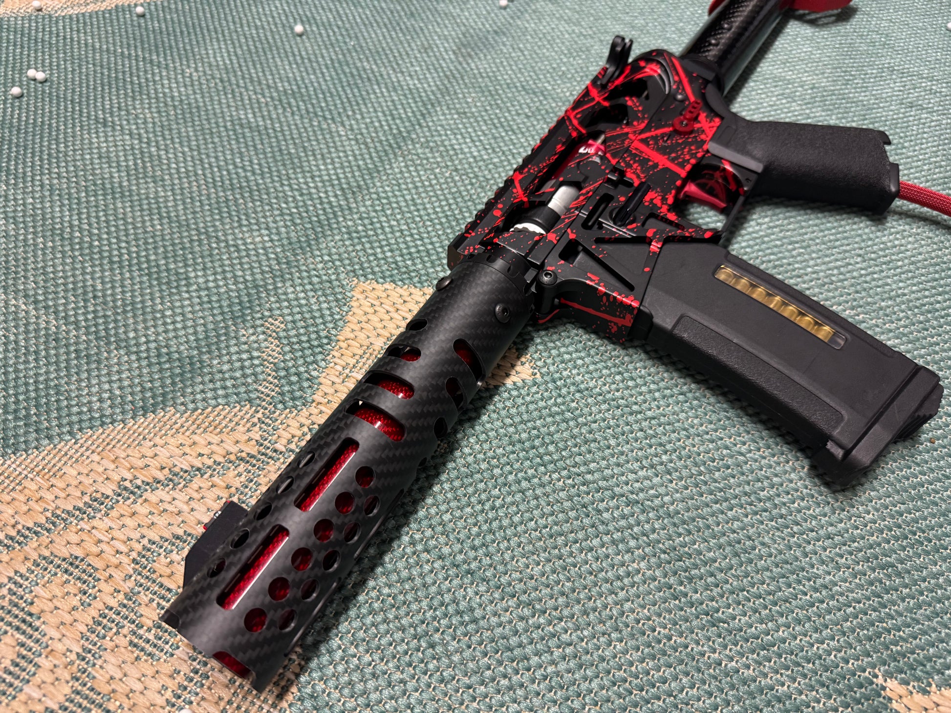 KA Tech MAC Polarstars F2 AR8 HPA M4 Carbon Type 3 Skeletonized Cerakote Splatter