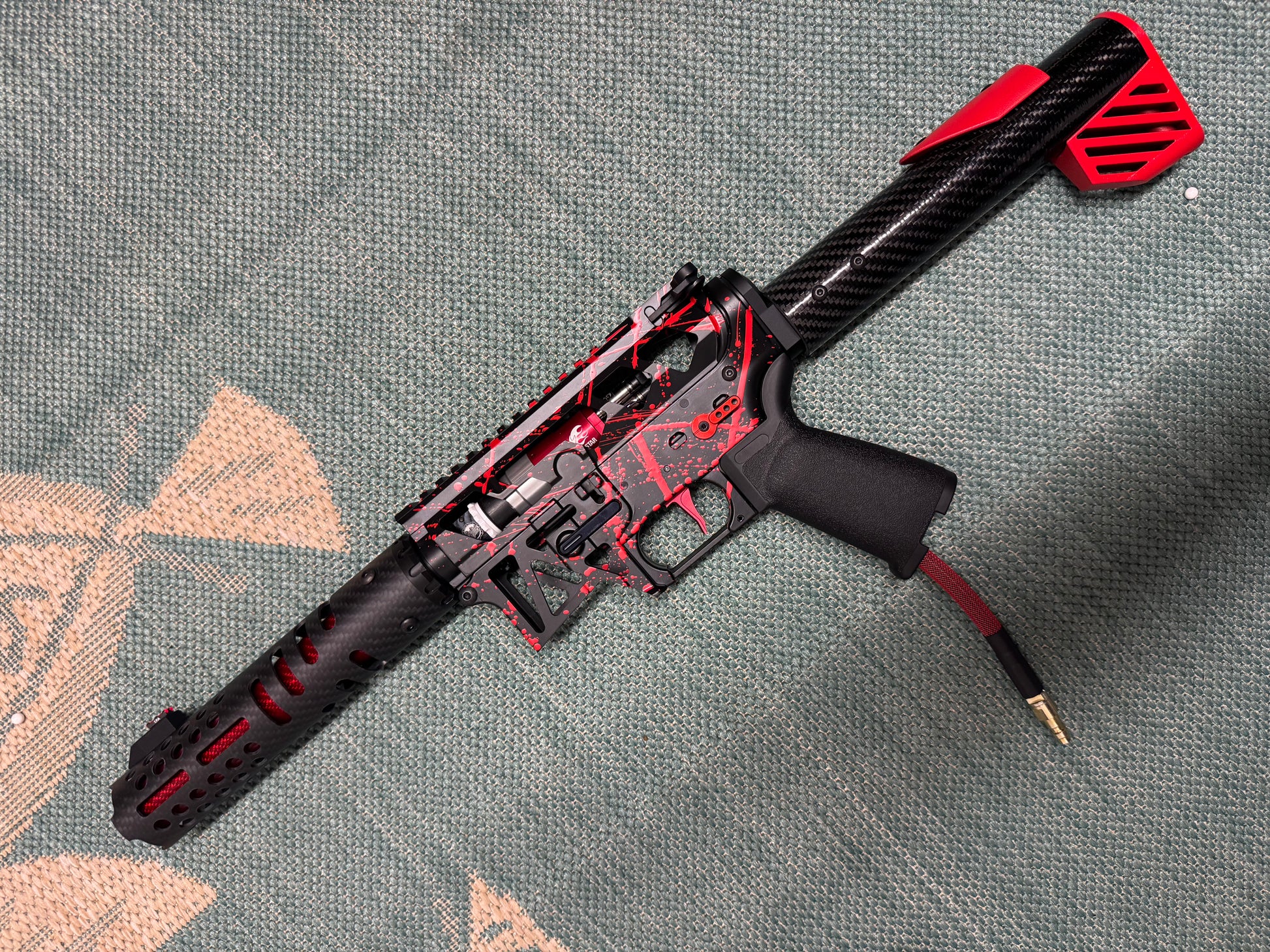 KA Tech MAC Polarstars F2 AR8 HPA M4 Carbon Type 3 Skeletonized Cerakote Splatter