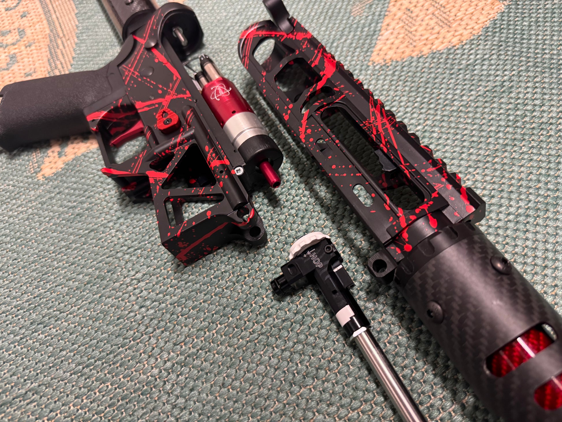 KA Tech MAC Polarstars F2 AR8 HPA M4 Carbon Type 3 Skeletonized Cerakote Splatter
