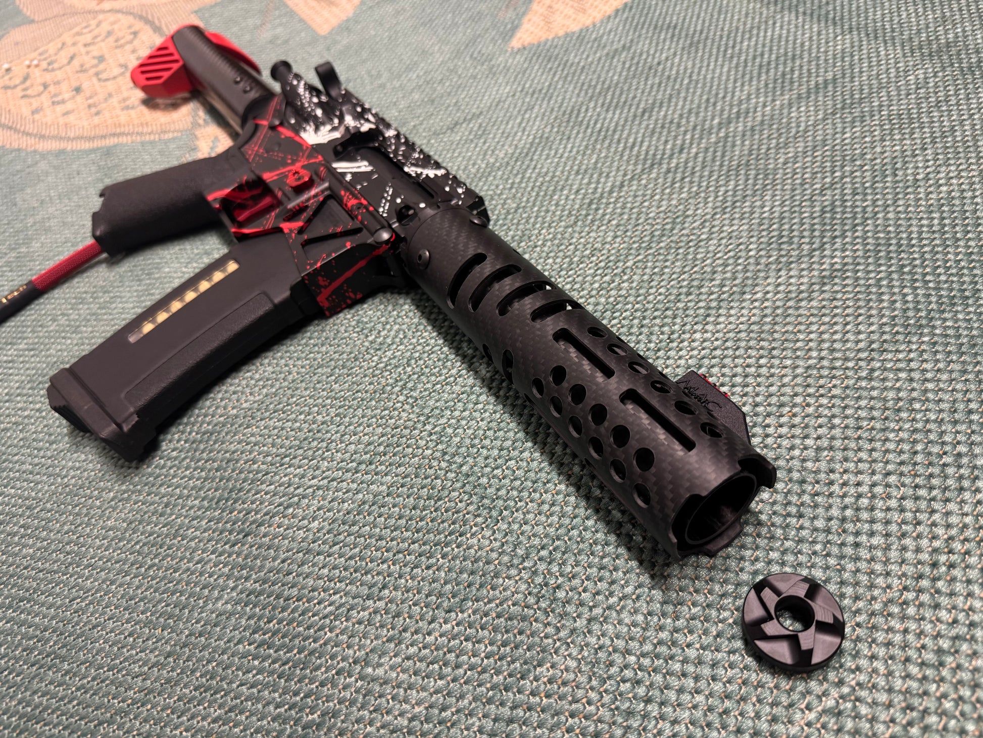 KA Tech MAC Polarstars F2 AR8 HPA M4 Carbon Type 3 Skeletonized Cerakote Splatter