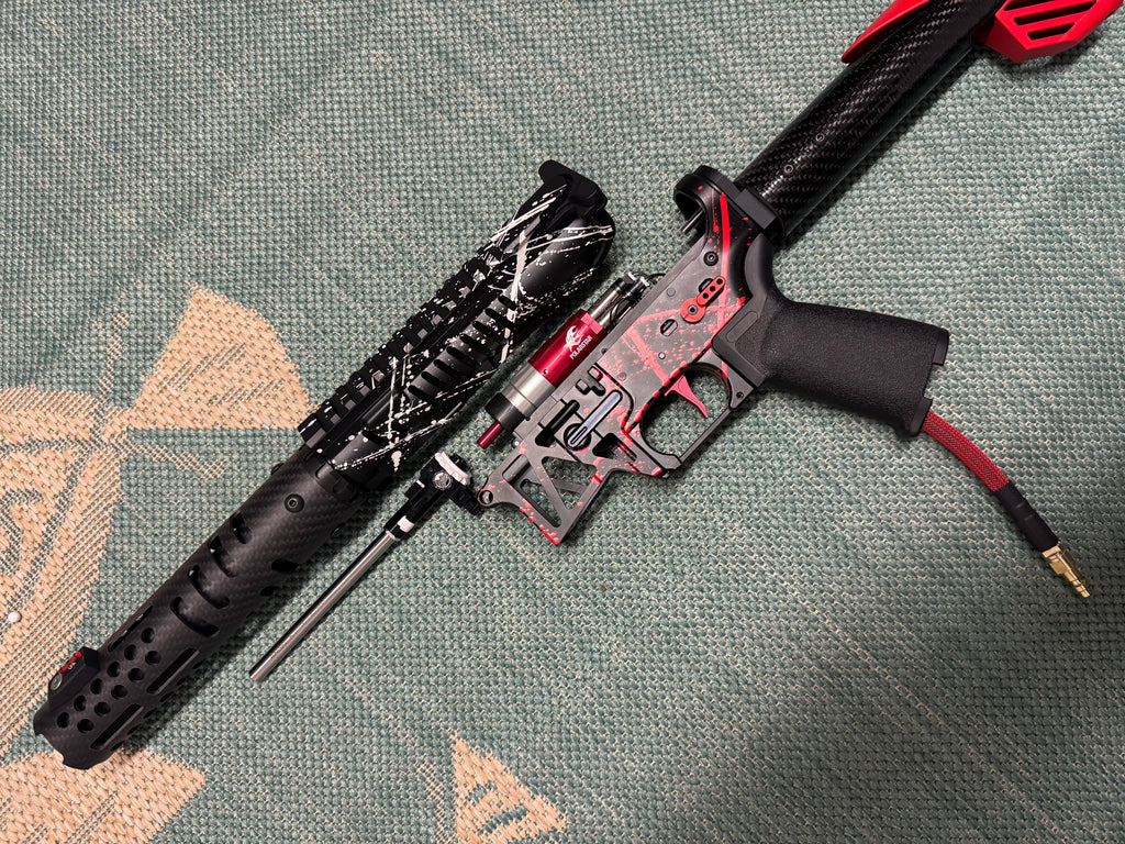KA Tech MAC Polarstars F2 AR8 HPA M4 Carbon Type 3 Skeletonized Cerakote Splatter