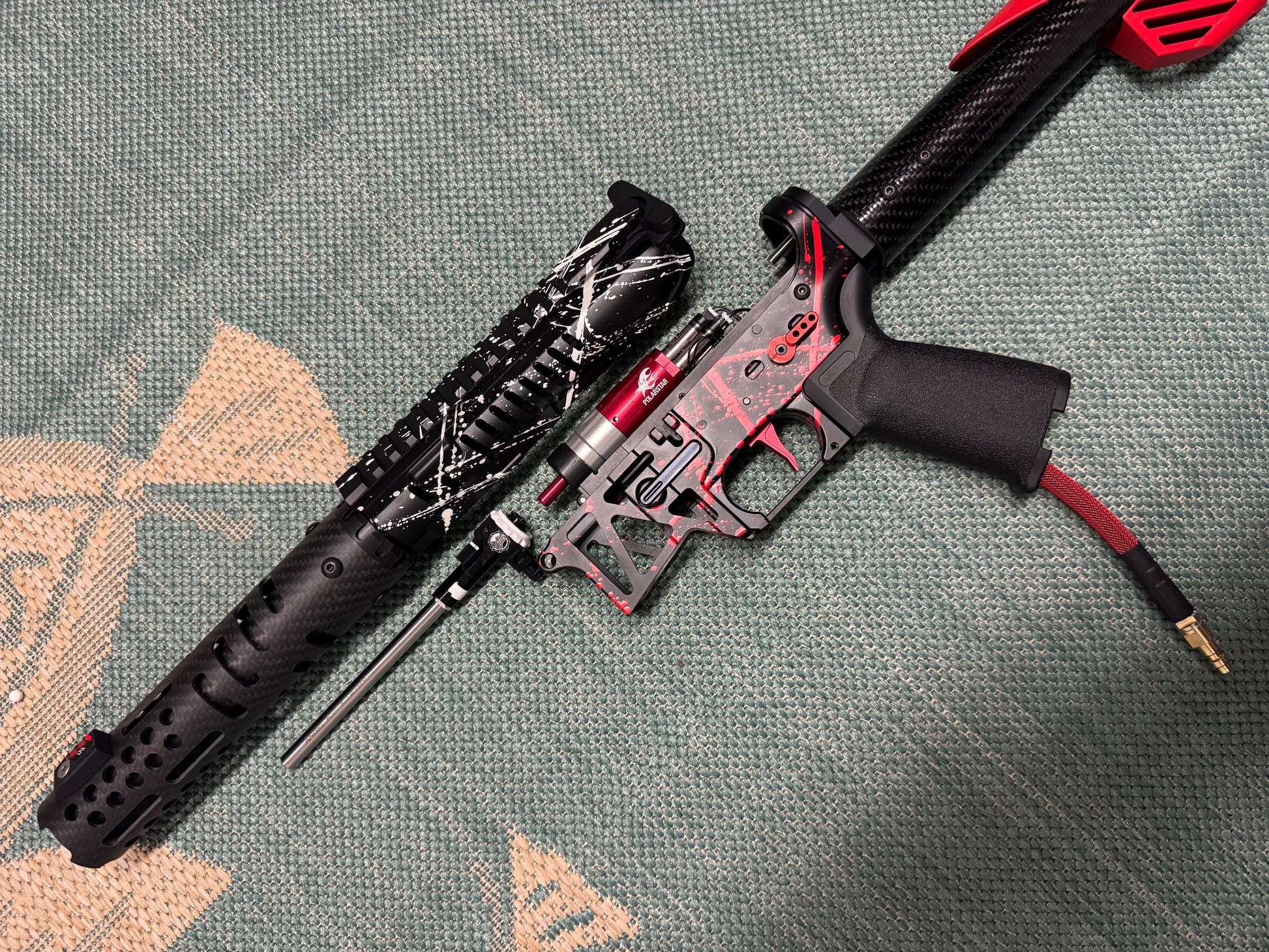KA Tech MAC Polarstars F2 AR8 HPA M4 Carbon Type 3 Skeletonized Cerakote Splatter
