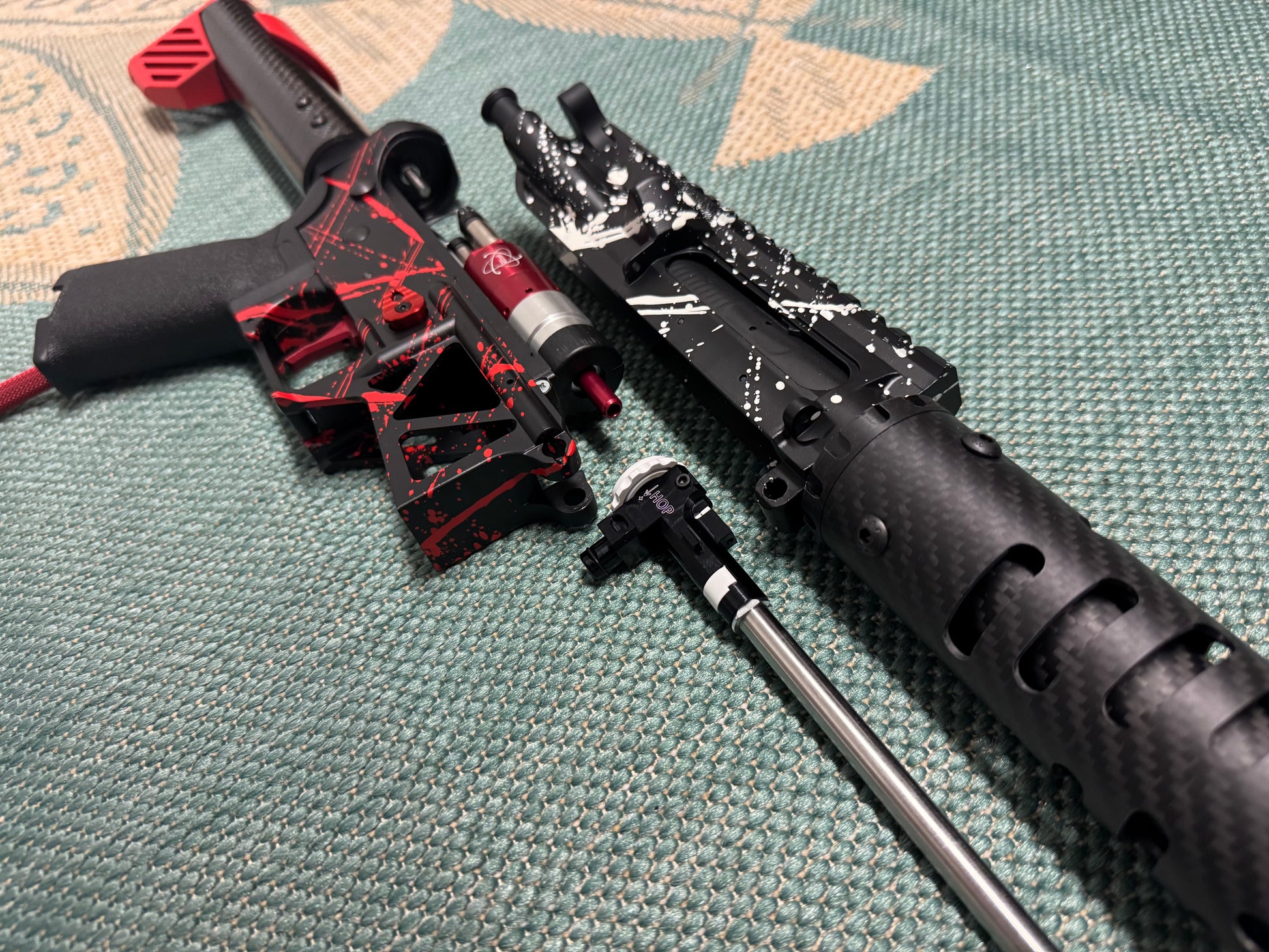 KA Tech MAC Polarstars F2 AR8 HPA M4 Carbon Type 3 Skeletonized Cerakote Splatter