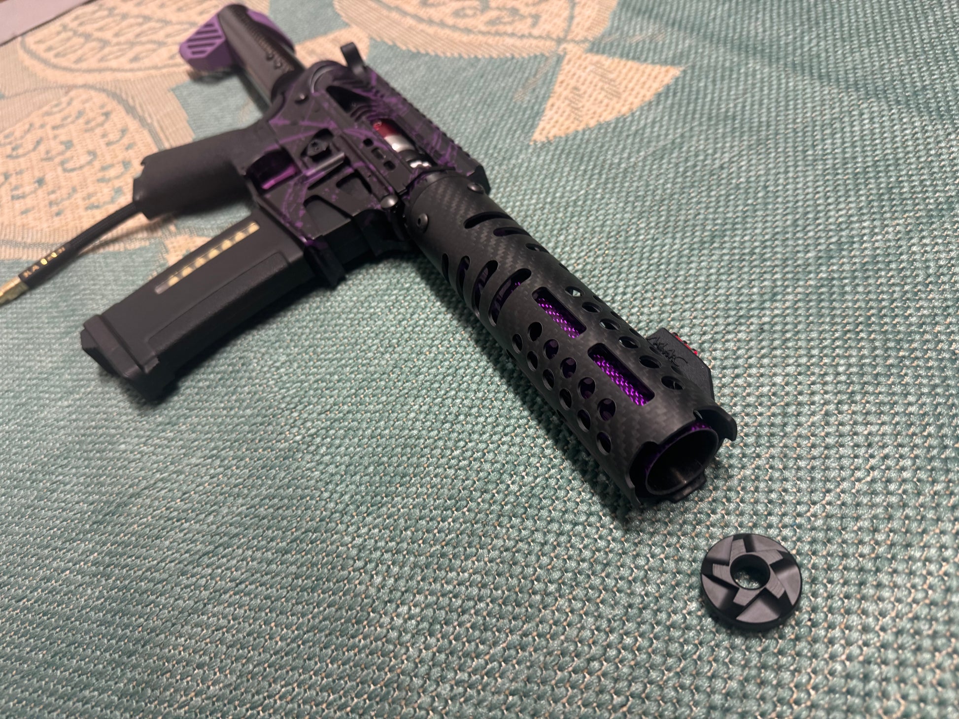 KA Tech MAC Polarstars F2 AR8 HPA M4 Carbon Type 5 Skeletonized Cerakote Splatter
