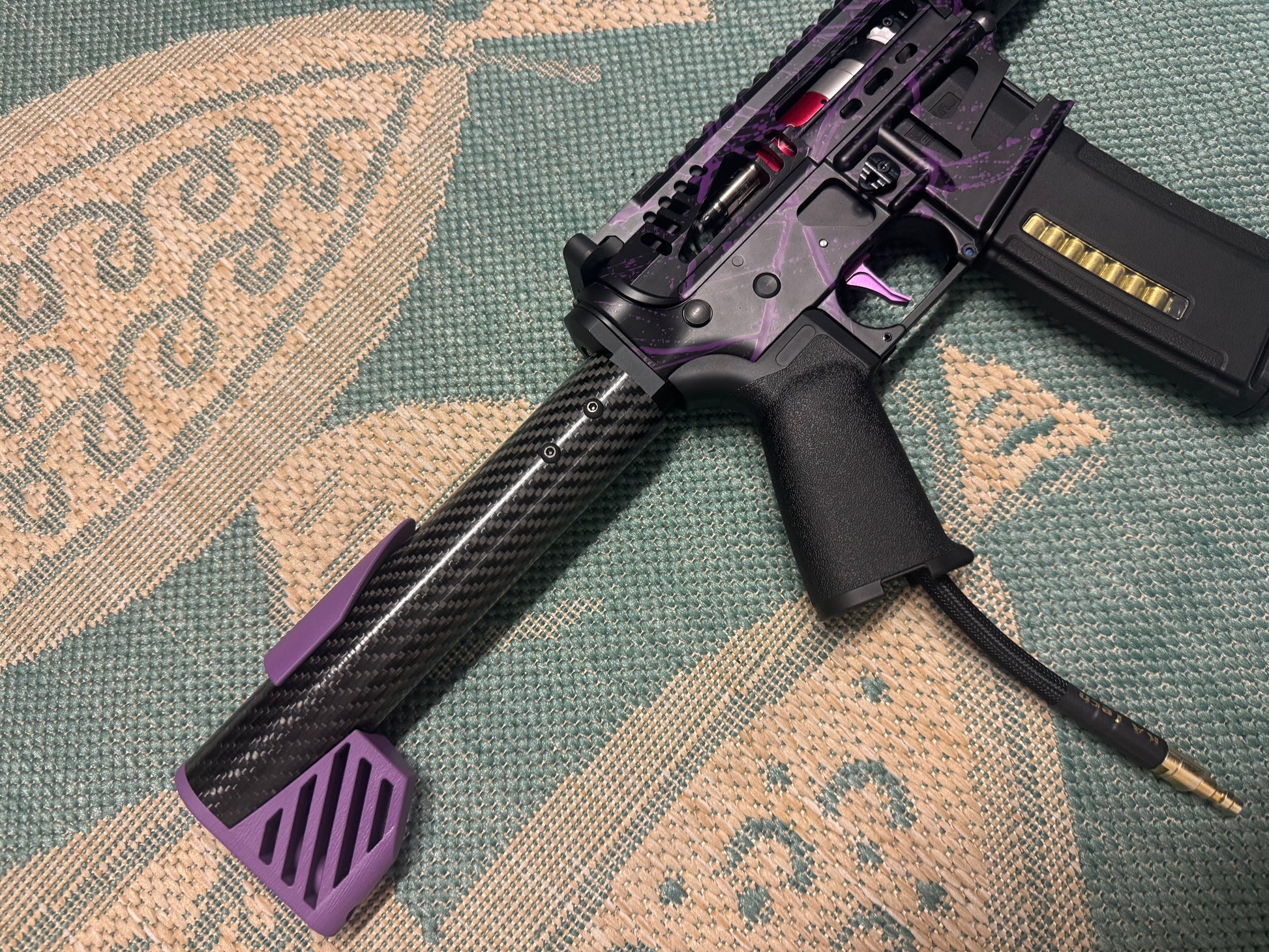 KA Tech MAC Polarstars F2 AR8 HPA M4 Carbon Type 5 Skeletonized Cerakote Splatter