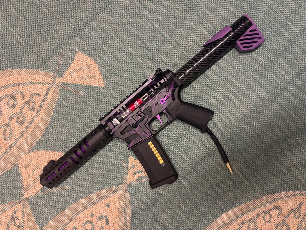 KA Tech MAC Polarstars F2 AR8 HPA M4 Carbon Type 5 Skeletonized Cerakote Splatter