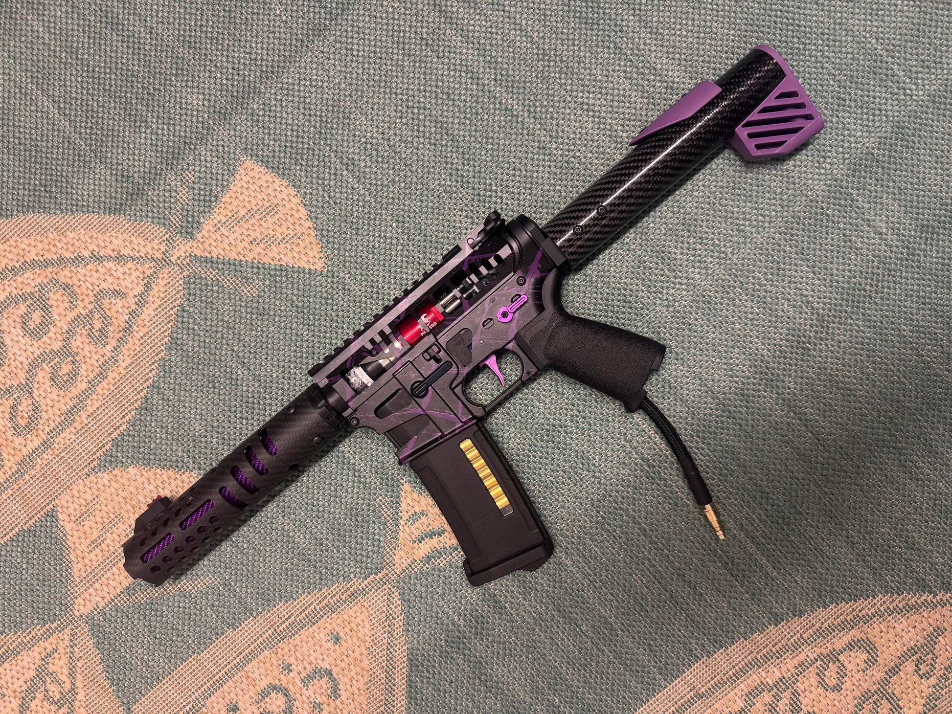 KA Tech MAC Polarstars F2 AR8 HPA M4 Carbon Type 5 Skeletonized Cerakote Splatter