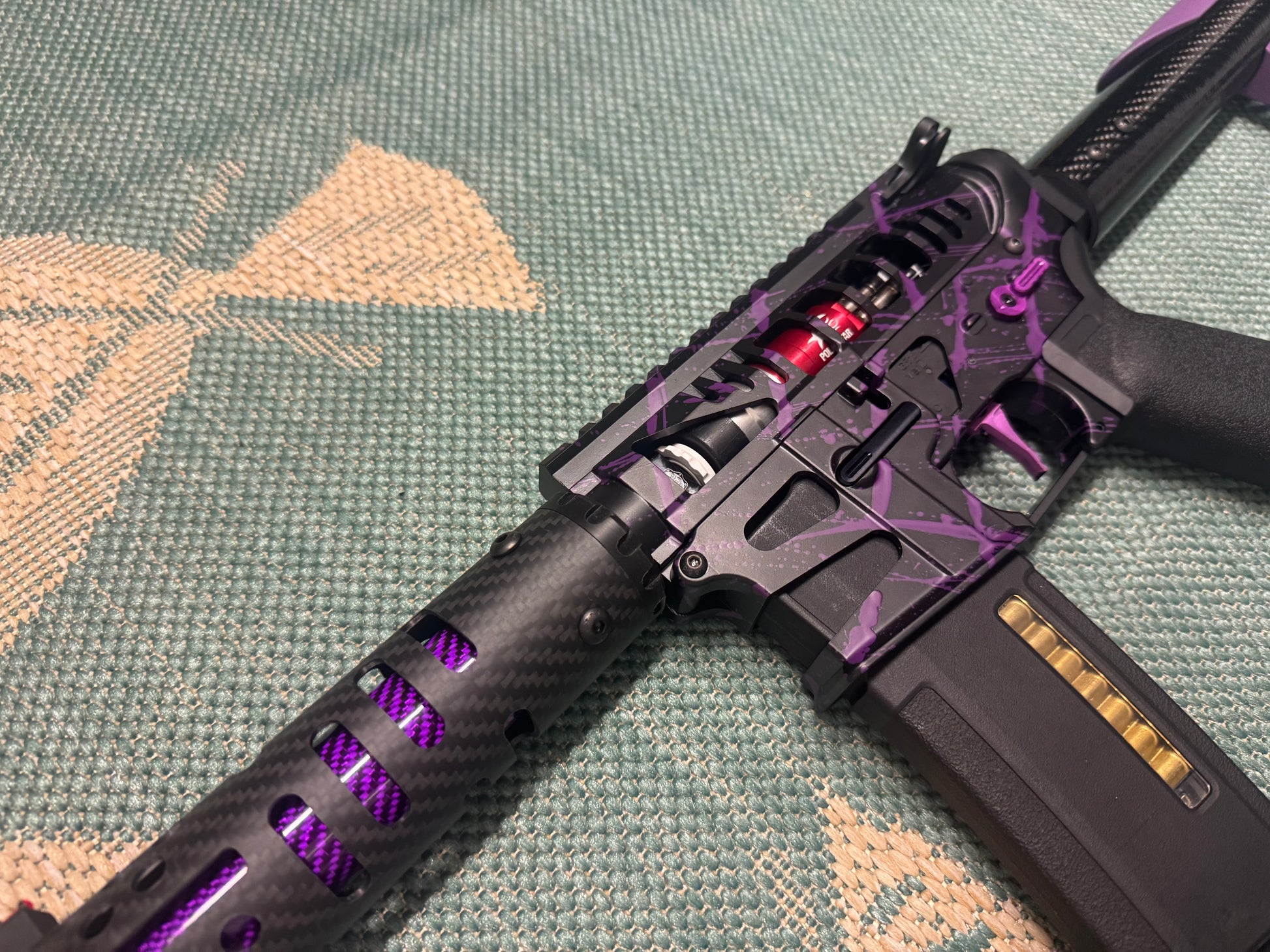 KA Tech MAC Polarstars F2 AR8 HPA M4 Carbon Type 5 Skeletonized Cerakote Splatter