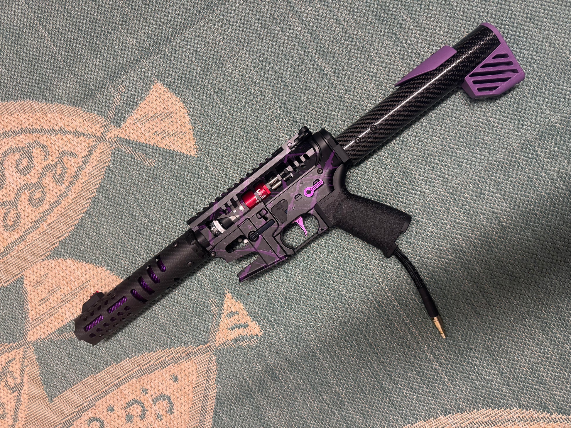 KA Tech MAC Polarstars F2 AR8 HPA M4 Carbon Type 5 Skeletonized Cerakote Splatter