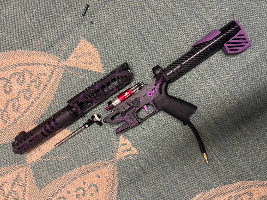KA Tech MAC Polarstars F2 AR8 HPA M4 Carbon Type 5 Skeletonized Cerakote Splatter