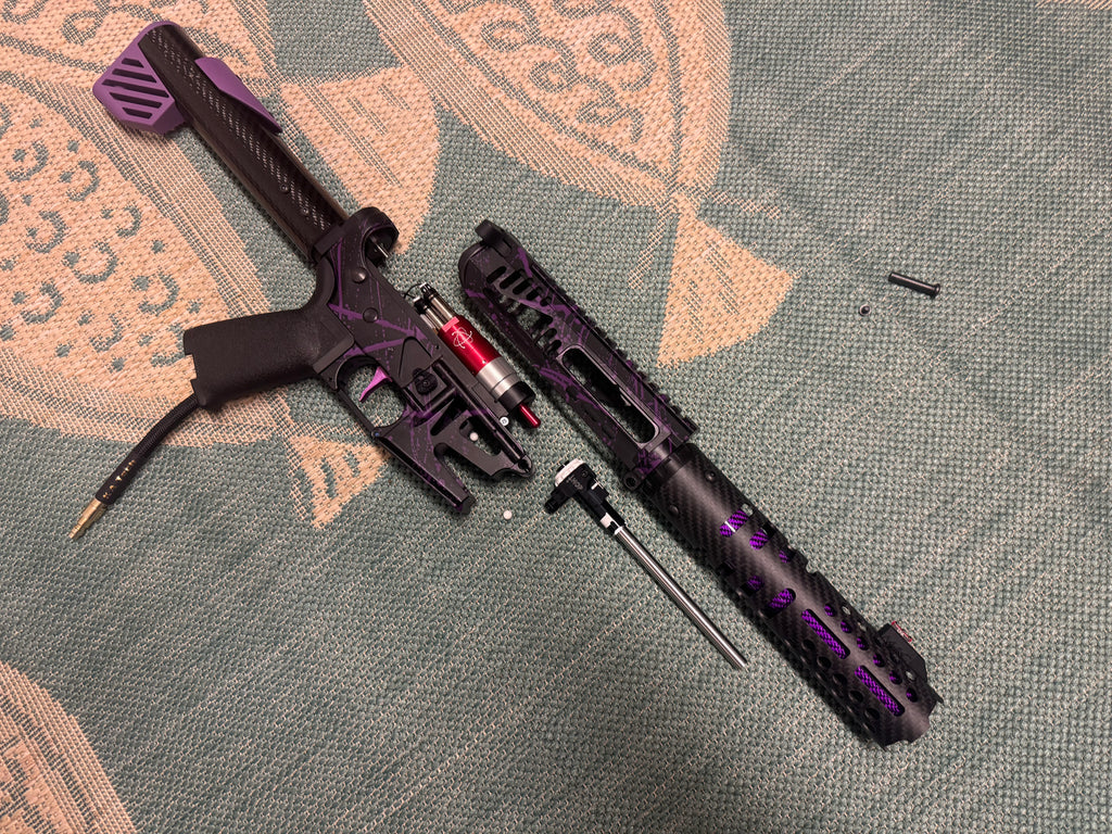 KA Tech MAC Polarstars F2 AR8 HPA M4 Carbon Type 5 Skeletonized Cerakote Splatter