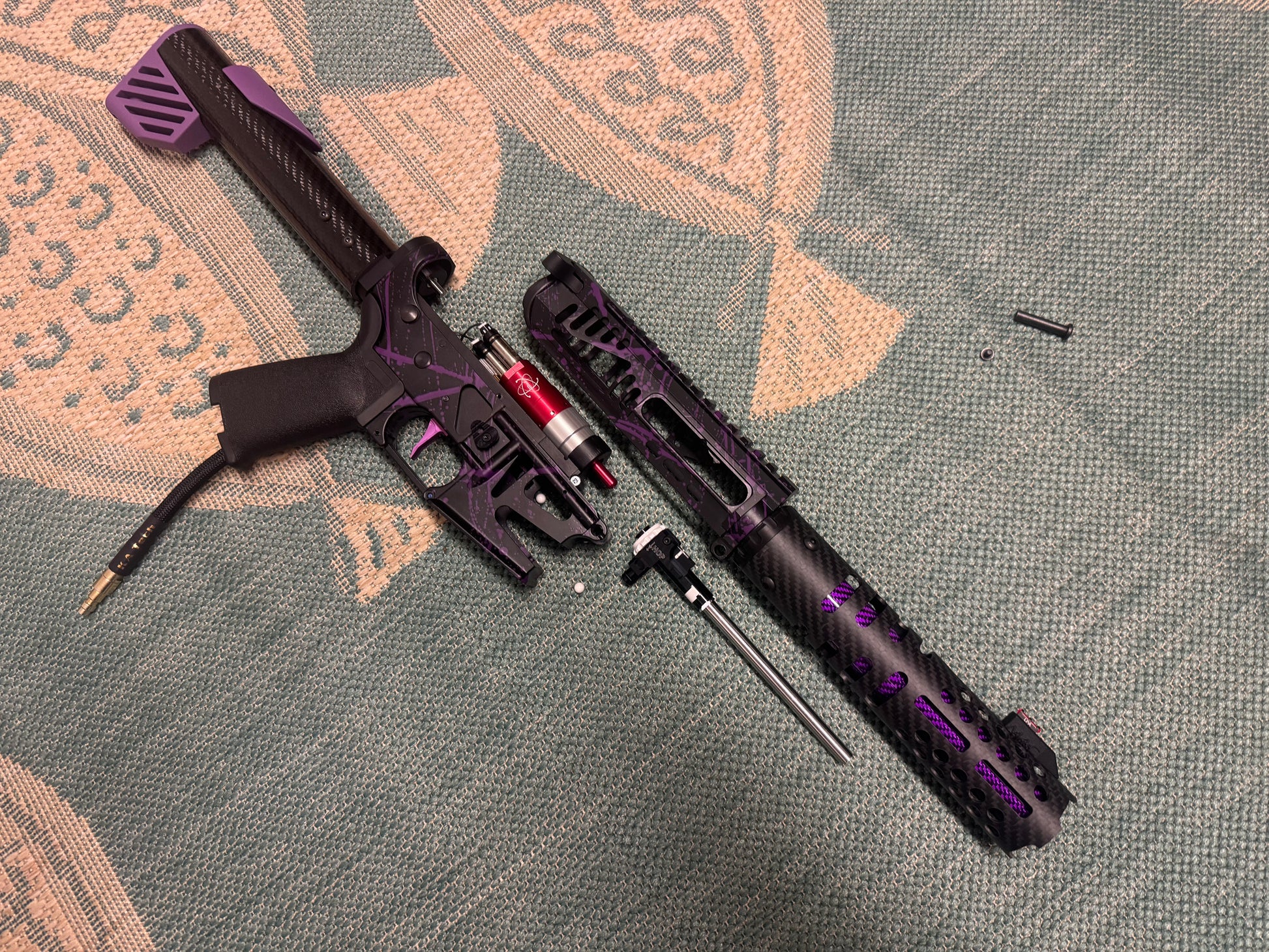 KA Tech MAC Polarstars F2 AR8 HPA M4 Carbon Type 5 Skeletonized Cerakote Splatter