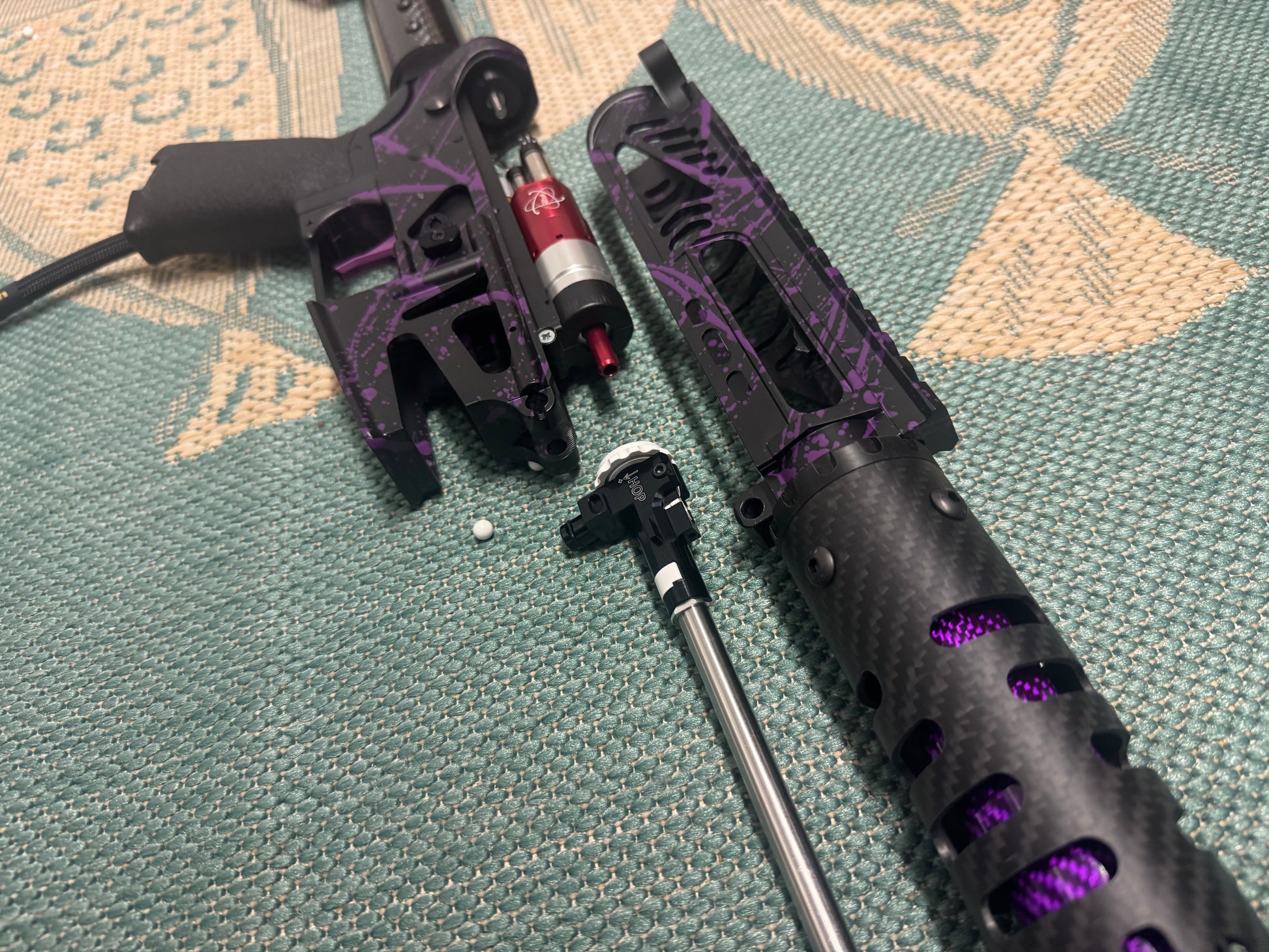 KA Tech MAC Polarstars F2 AR8 HPA M4 Carbon Type 5 Skeletonized Cerakote Splatter