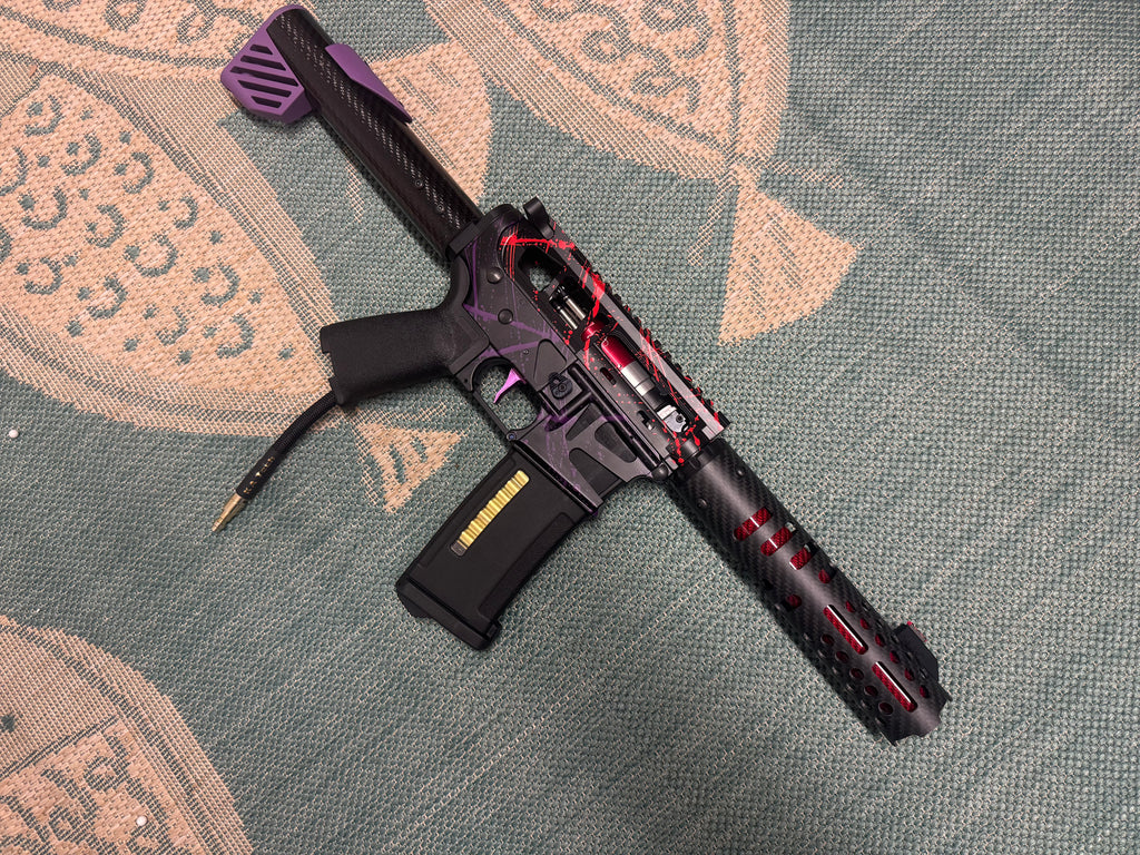 KA Tech MAC Polarstars F2 AR8 HPA M4 Carbon Type 5 Skeletonized Cerakote Splatter