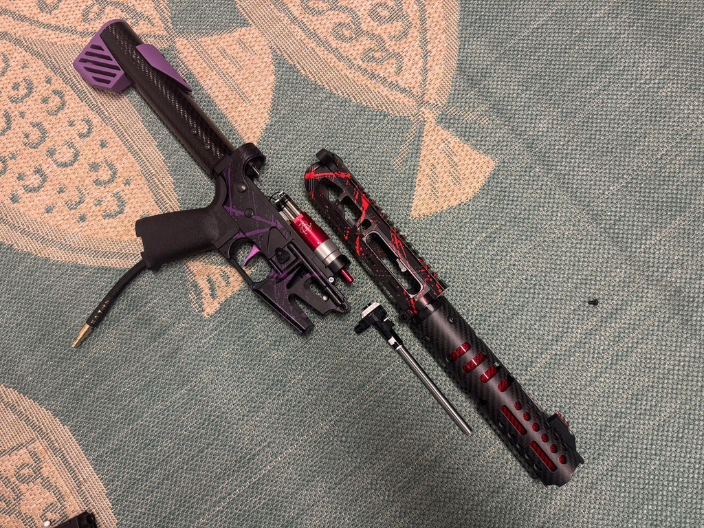 KA Tech MAC Polarstars F2 AR8 HPA M4 Carbon Type 5 Skeletonized Cerakote Splatter