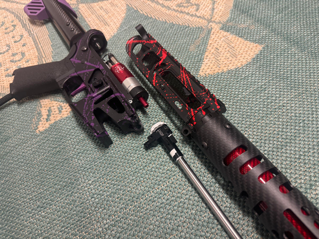 KA Tech MAC Polarstars F2 AR8 HPA M4 Carbon Type 5 Skeletonized Cerakote Splatter