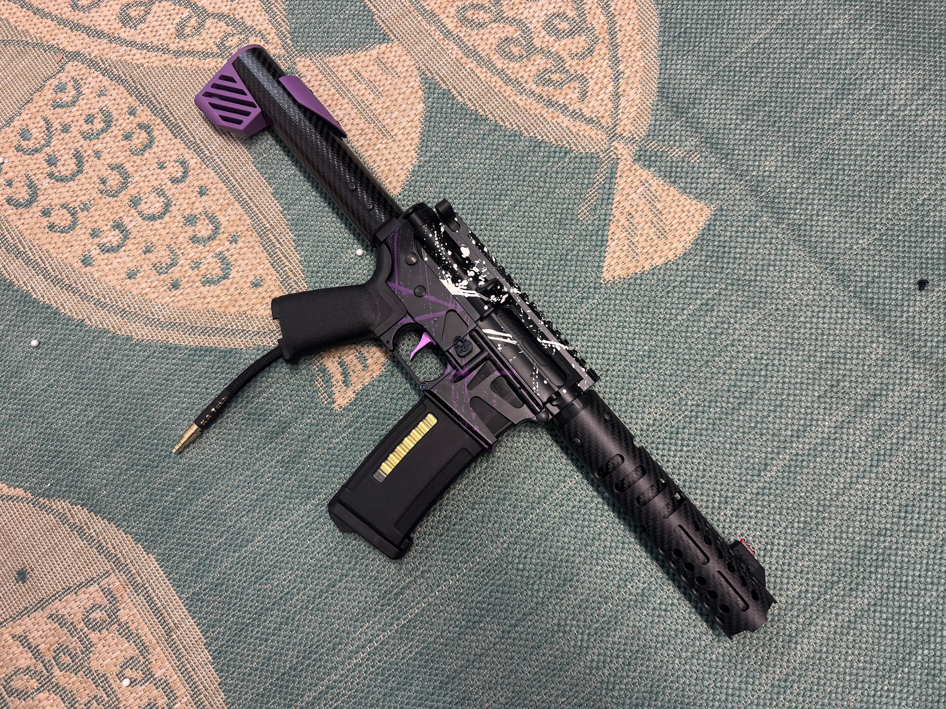 KA Tech MAC Polarstars F2 AR8 HPA M4 Carbon Type 5 Skeletonized Cerakote Splatter